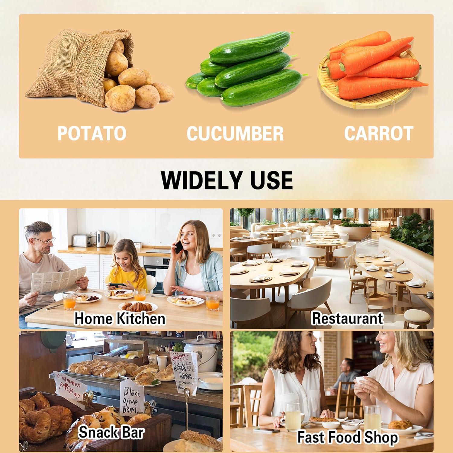 Cortador de Verduras Hakka MX-104 Acero Inoxidable 3 Cuchillas