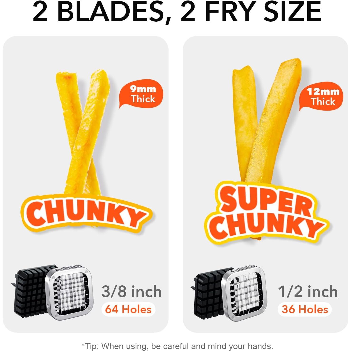 Cortador de Papas Fritas Manual Befano Acero Inoxidable 2 Tamaños