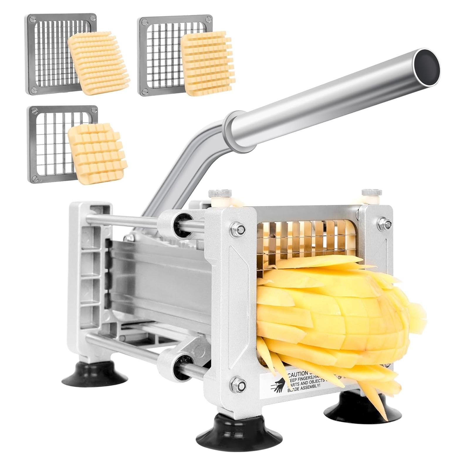 Cortador de Papas Fritas FSUON Acero Inoxidable 3 Cuchillas