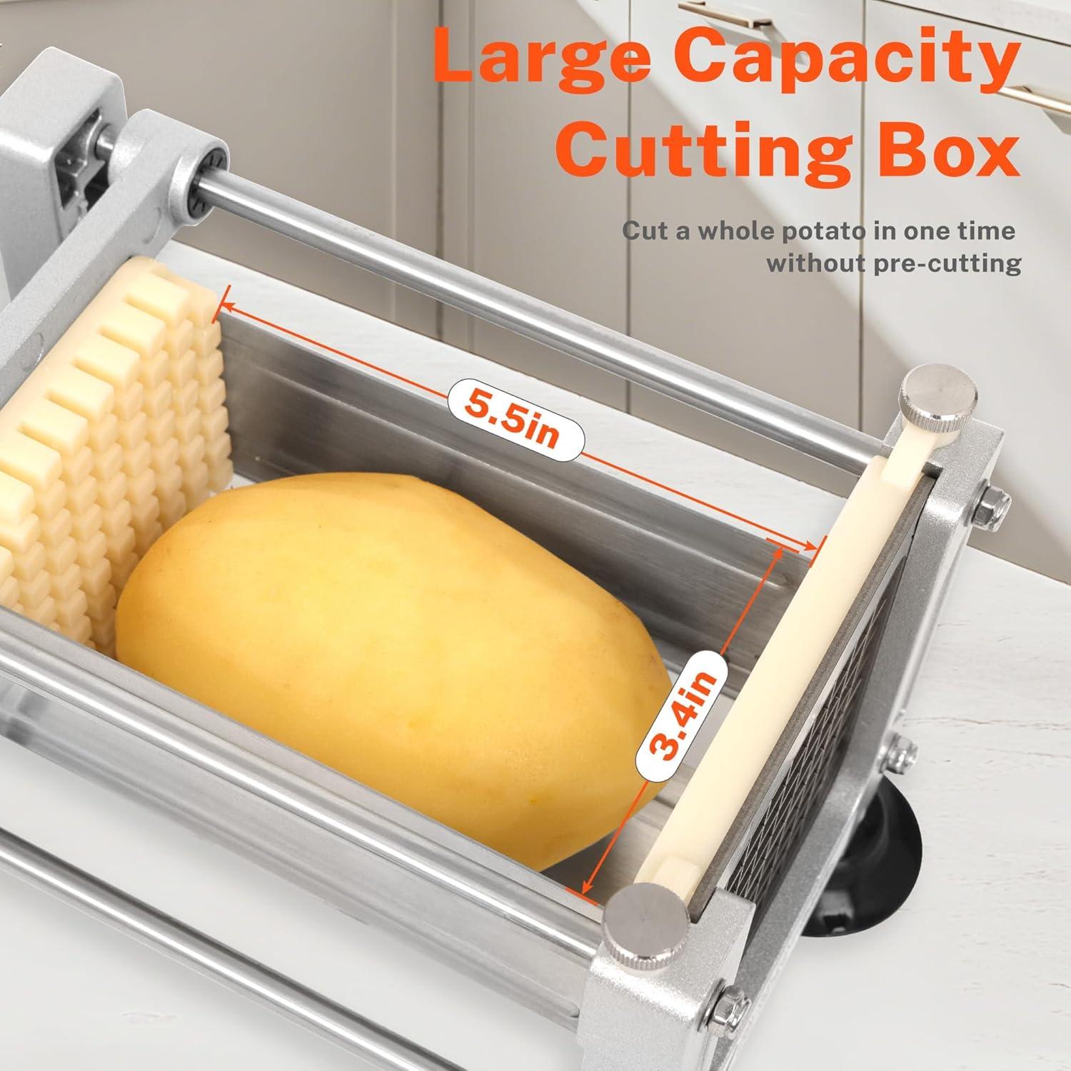 Cortador de Papas Fritas FSUON Acero Inoxidable 3 Cuchillas