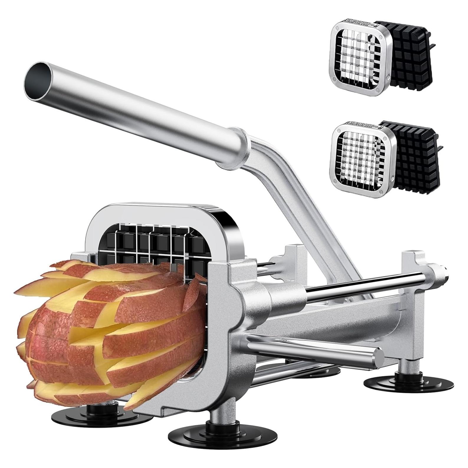 Cortador de Papas Fritas Eascandy Acero Inoxidable 1/2 y 3/8