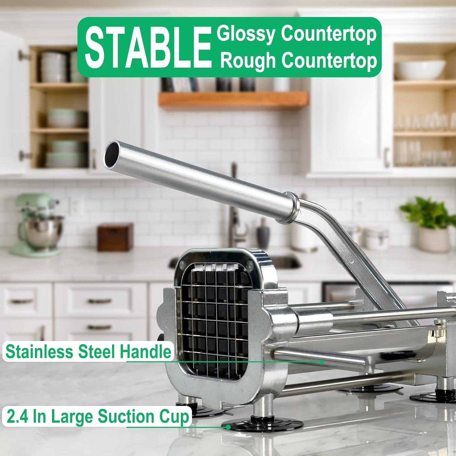 Cortador de Papas Fritas Eascandy Acero Inoxidable 1/2 y 3/8