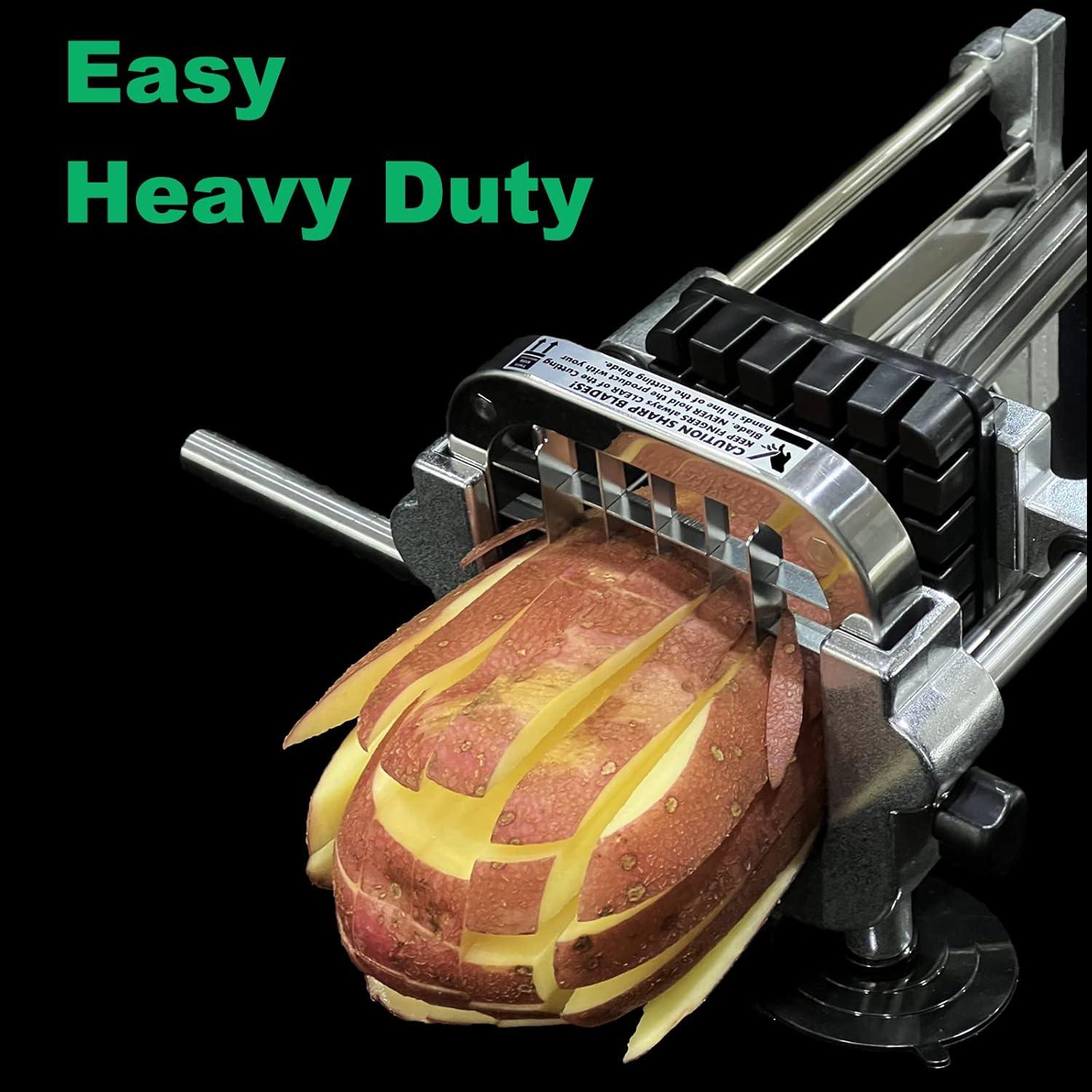 Cortador de Papas Fritas Eascandy Acero Inoxidable 1/2 y 3/8