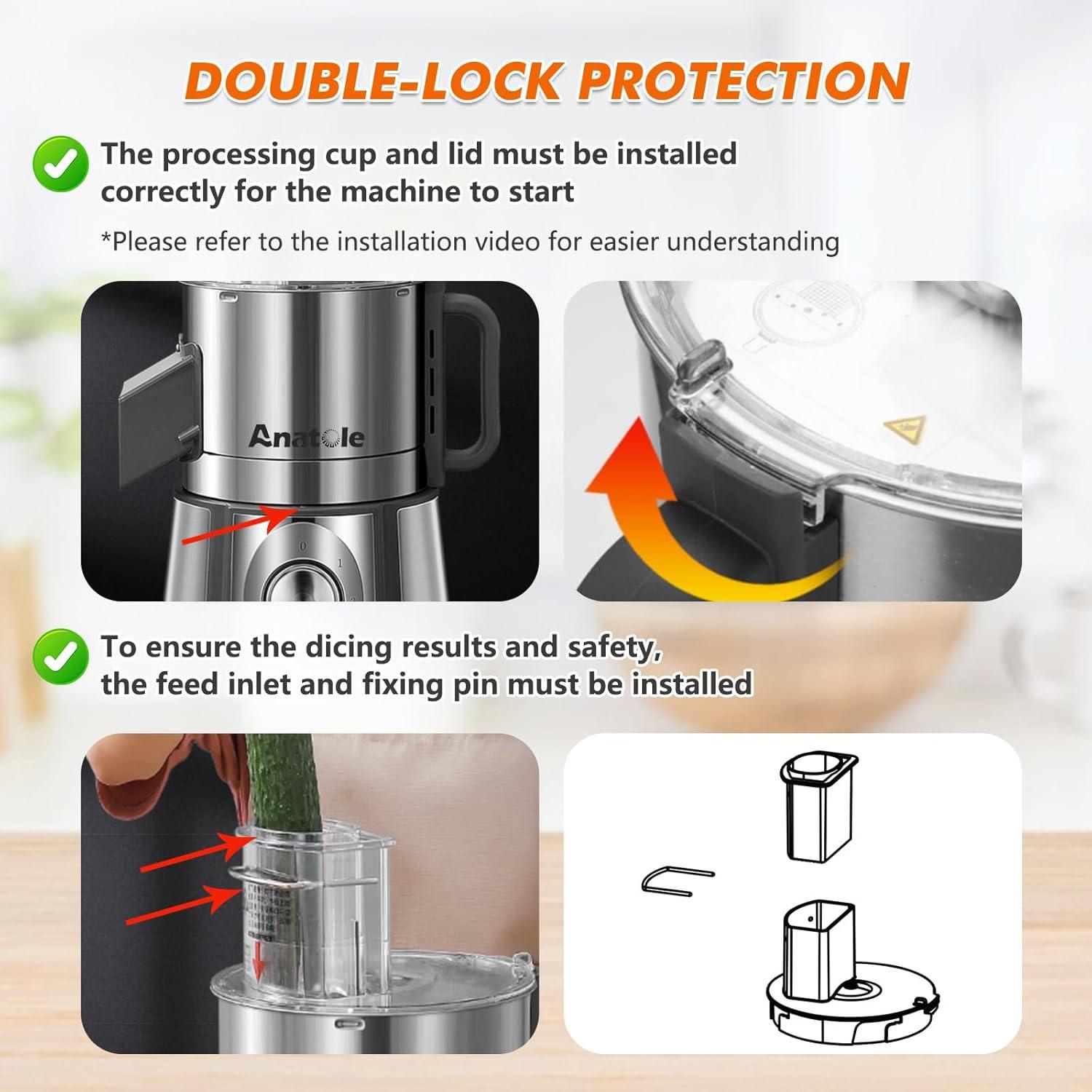 Cortador de Verduras Eléctrico Anatole VD-3 5 en 1 300W 16 Tazas