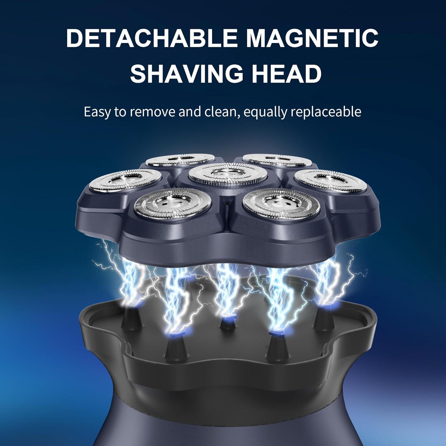 Afeitadora Eléctrica para Cabeza Calva KOMINGDON 7D Impermeable