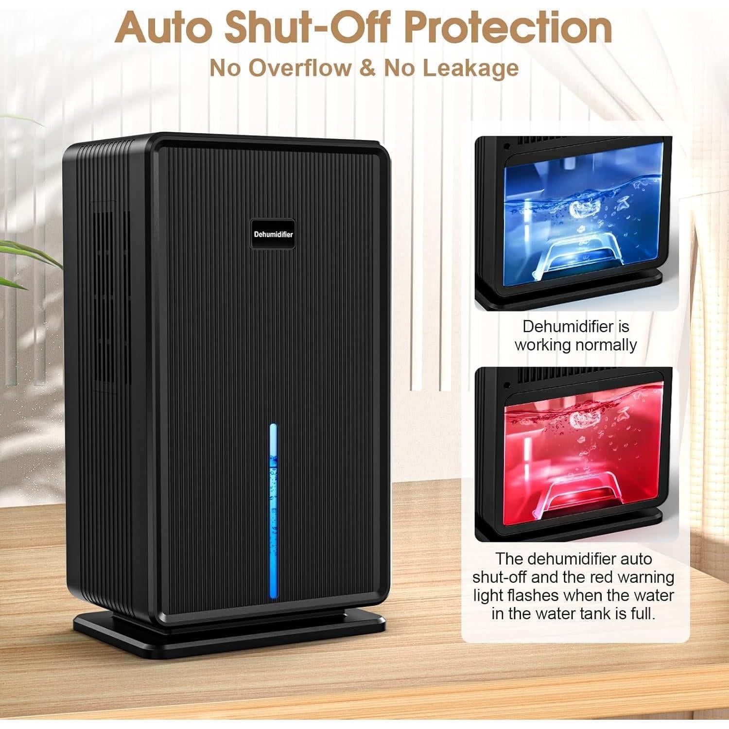 Deshumidificador TOPSCTD 3L Silencioso para Hogar y Baño