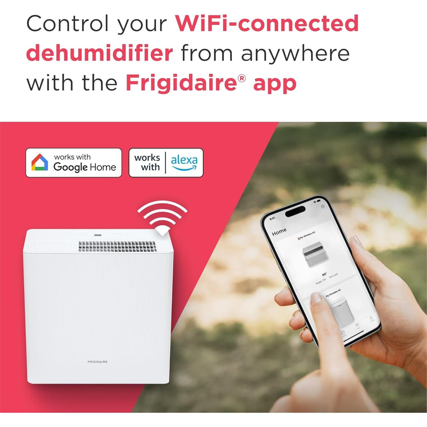 Deshumidificador Frigidaire 50 Pintas Wi-Fi Energy Star Blanco