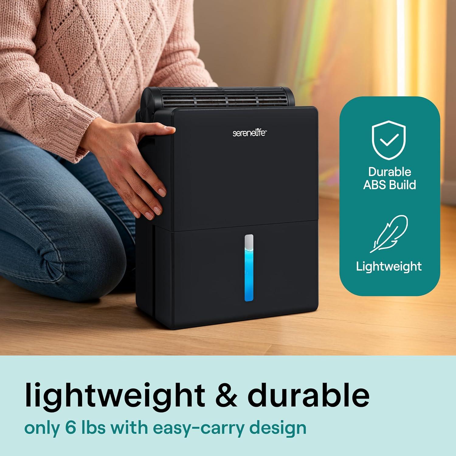 Deshumidificador Portátil SereneLife SLARP800BK 2-en-1 2.68L