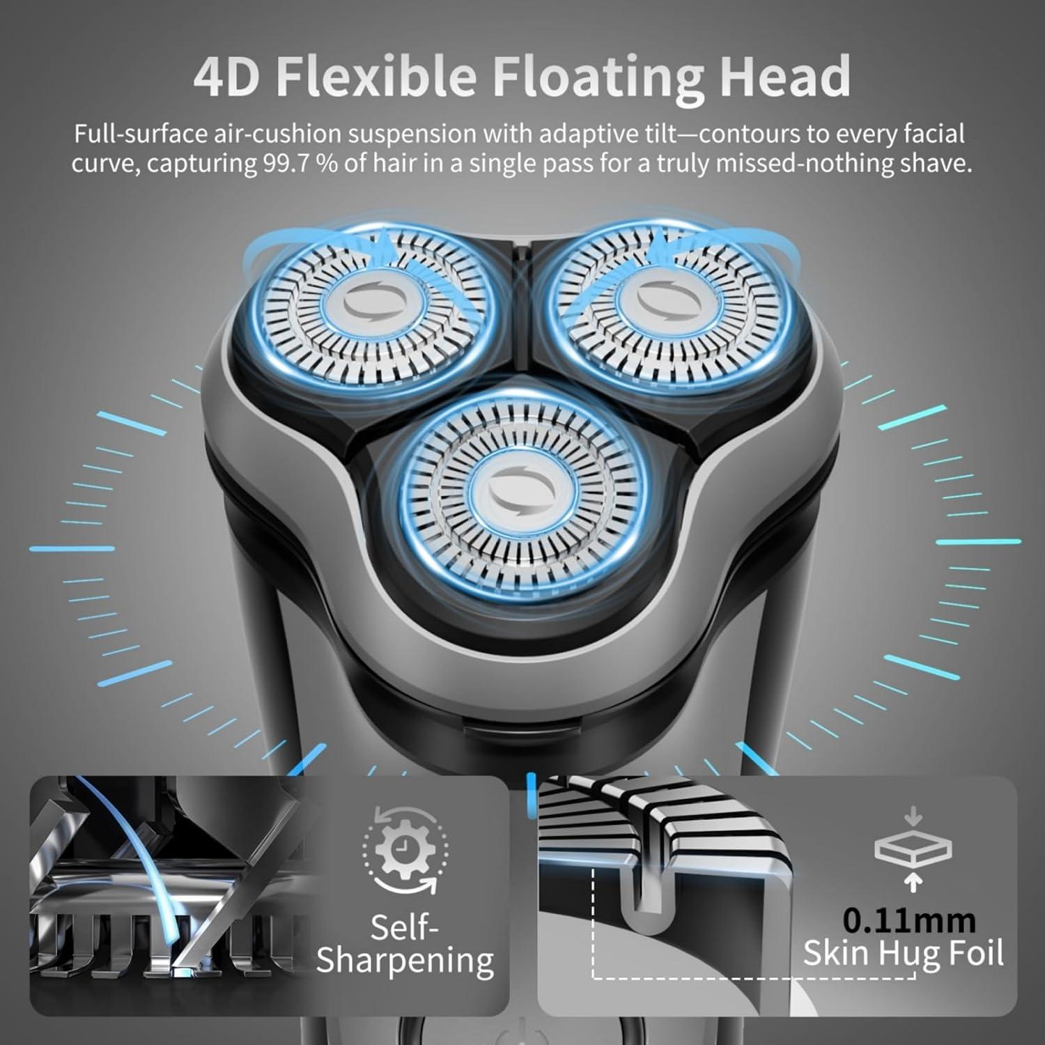 Afeitadora eléctrica SIDHGN RS-382 a prueba de agua IPX7