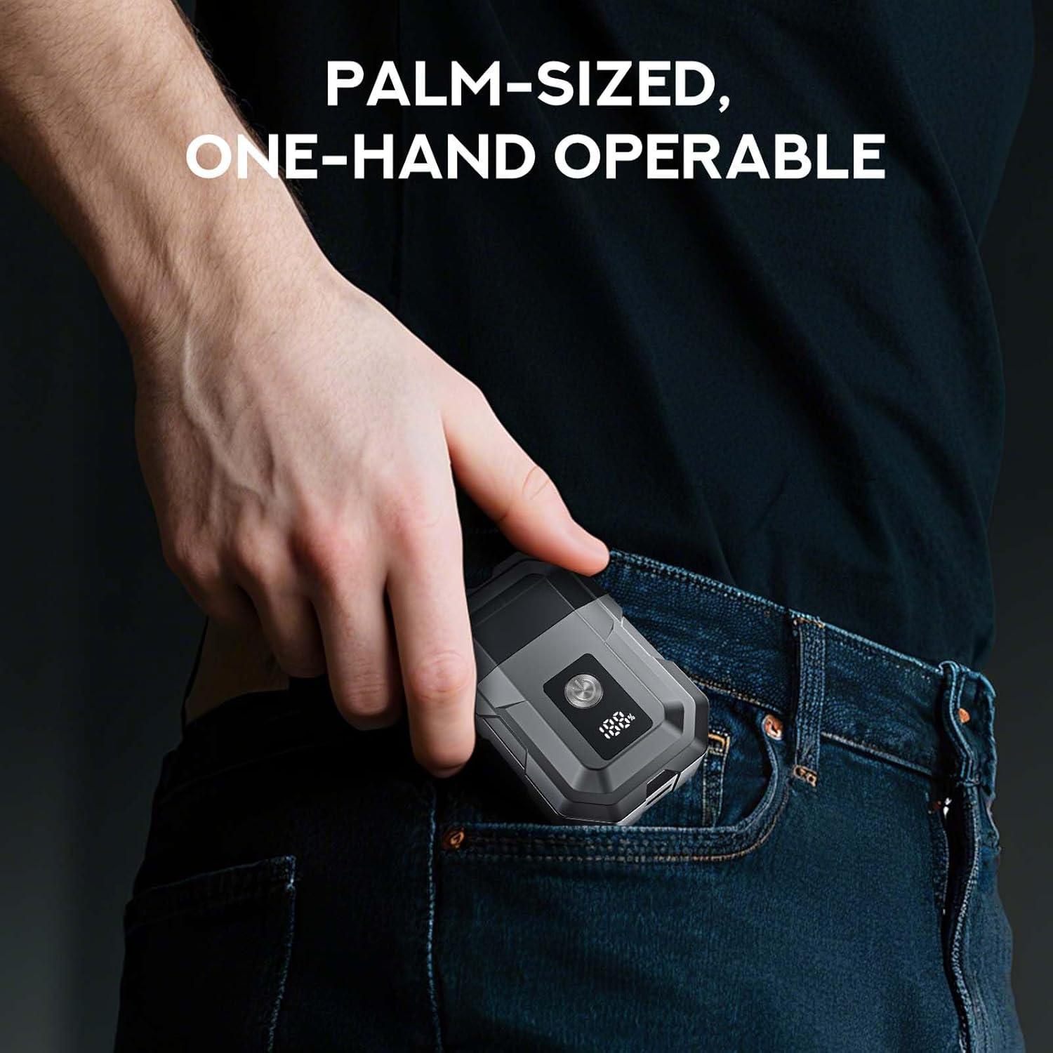 Afeitadora eléctrica HTOFFJ con cabezal extra, IPX7, LED