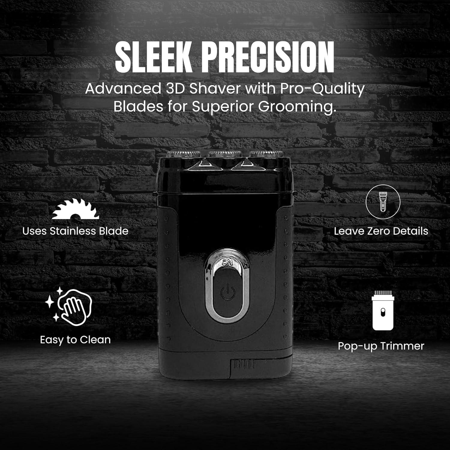 Afeitadora Eléctrica TacShaver 3D Impermeable para Hombres