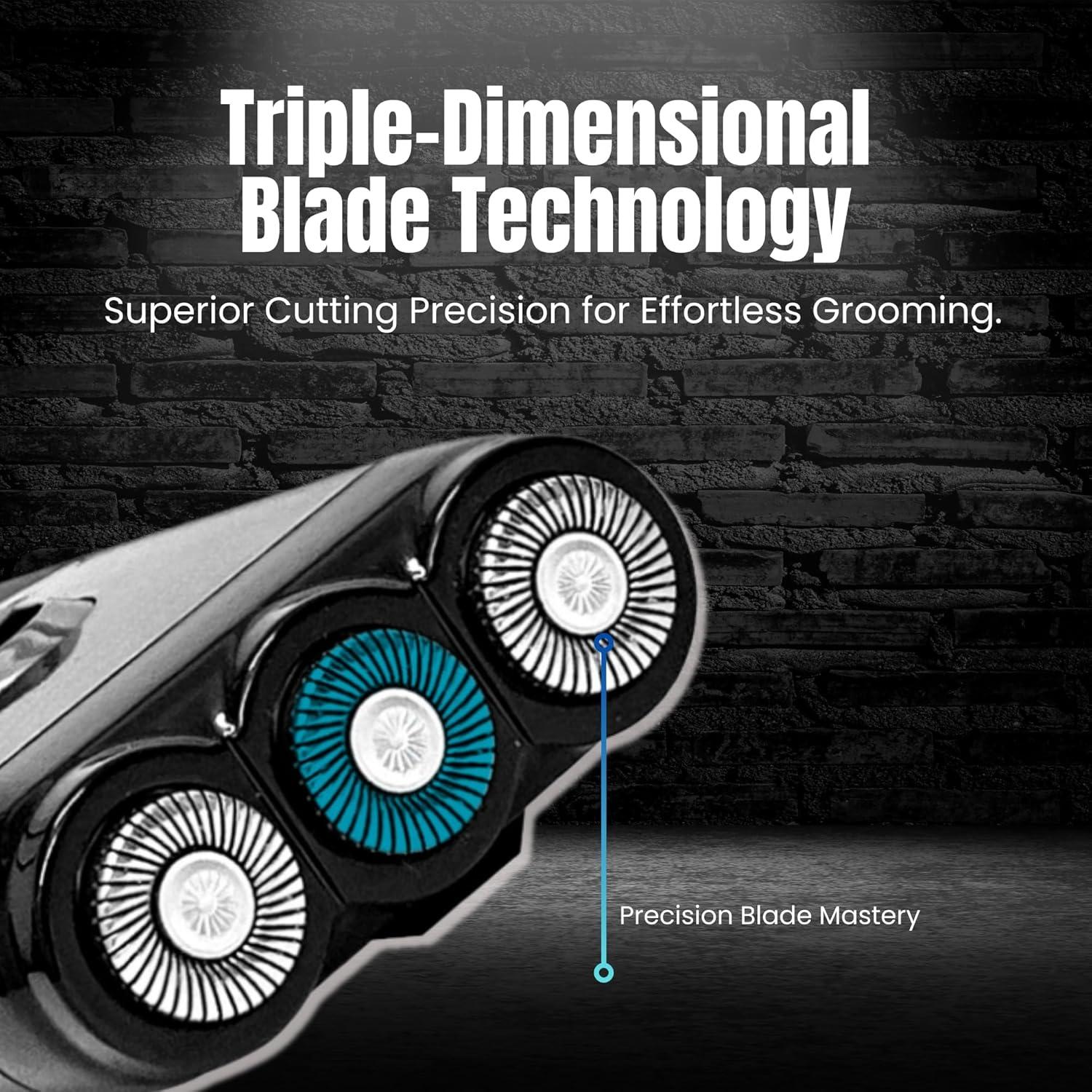 Afeitadora Eléctrica TacShaver 3D Impermeable para Hombres