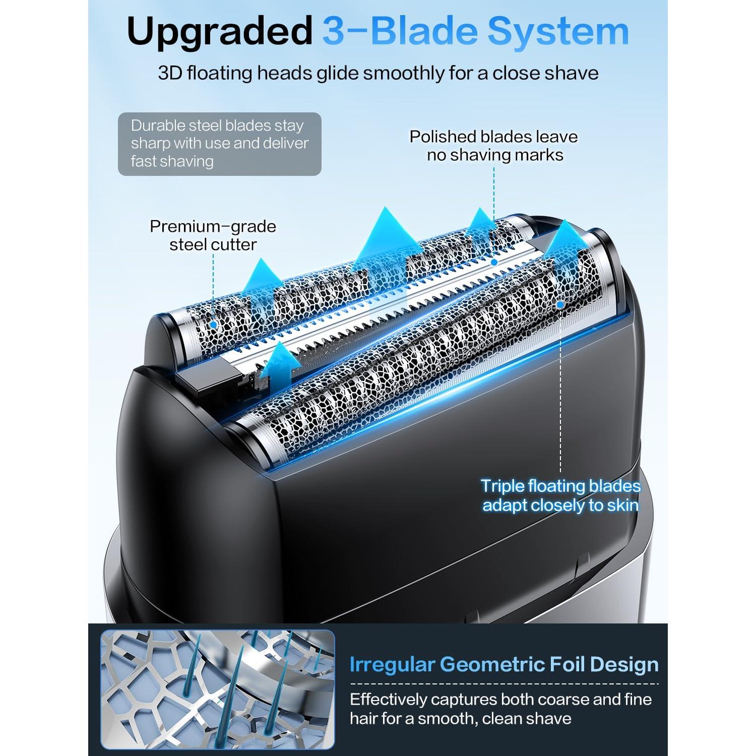 Afeitadora eléctrica impermeable Fleaks Funly 9012MNTXD001