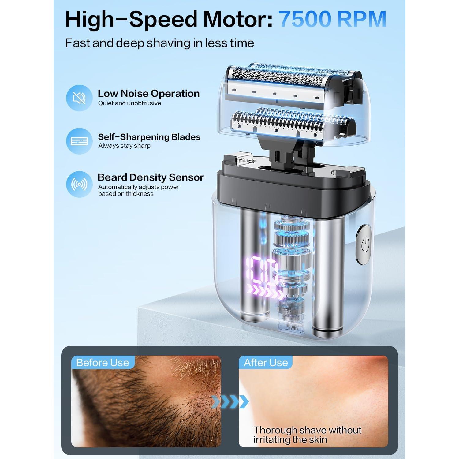 Afeitadora eléctrica impermeable Fleaks Funly 9012MNTXD001