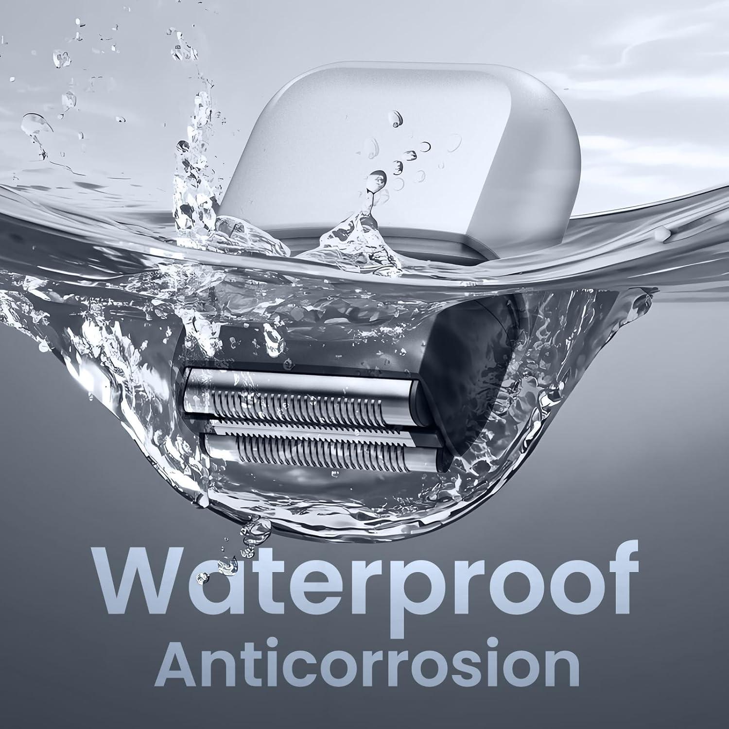 Afeitadora eléctrica Tmeefee mini portátil 3 cuchillas IPX7