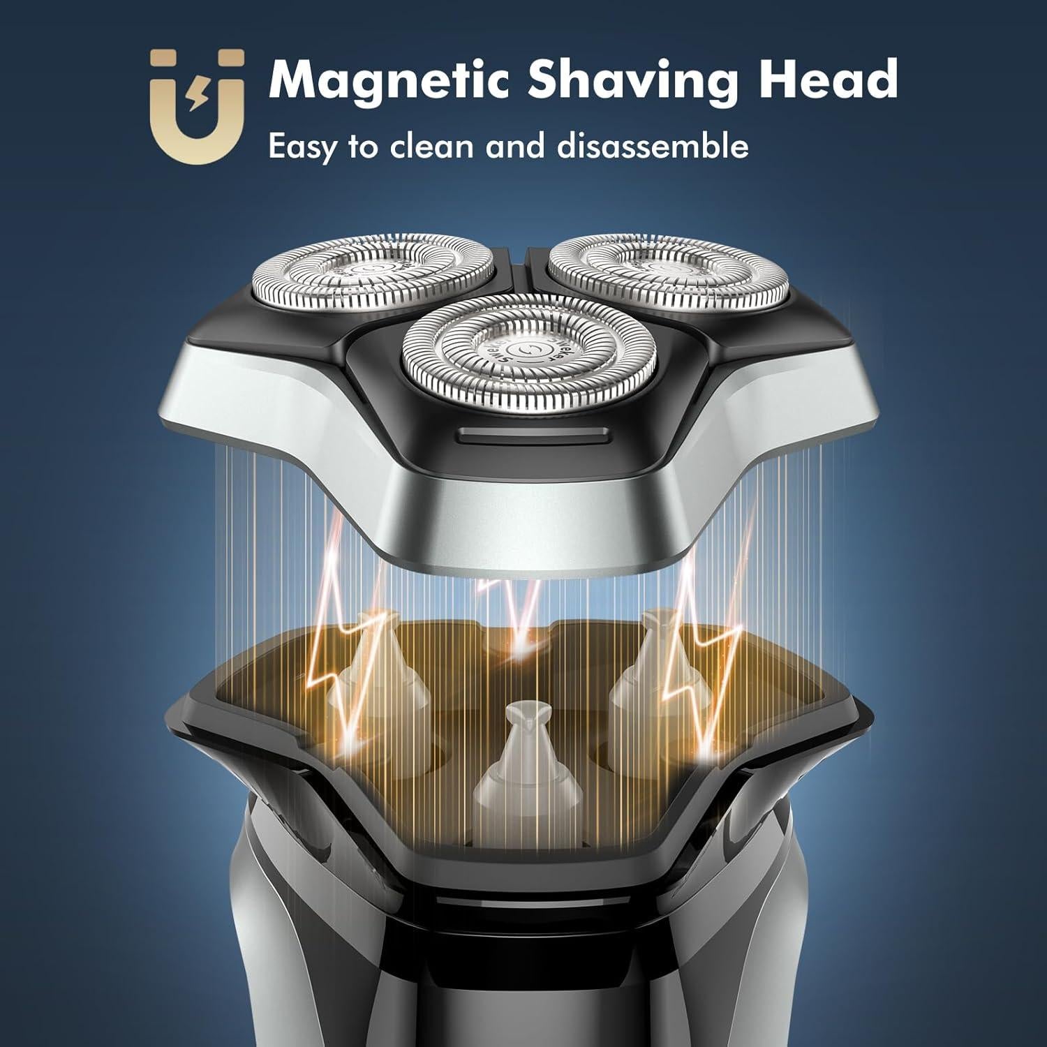 Afeitadora eléctrica Sweker RS9006 recargable IPX6 con recortadora