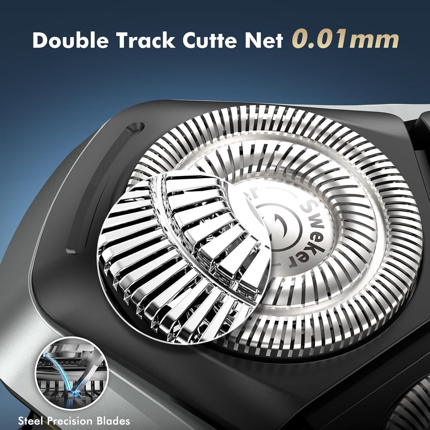 Afeitadora eléctrica Sweker RS9006 recargable IPX6 con recortadora