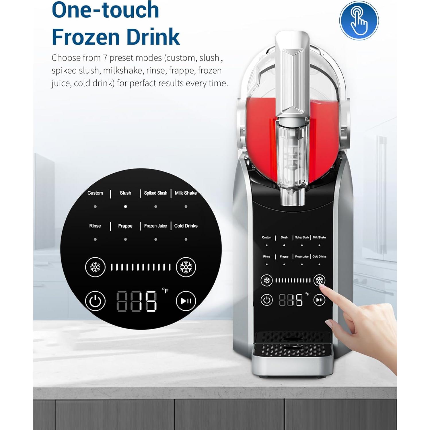 Máquina de Slushie Wongic 88 oz Automática con Enfriamiento Rápido