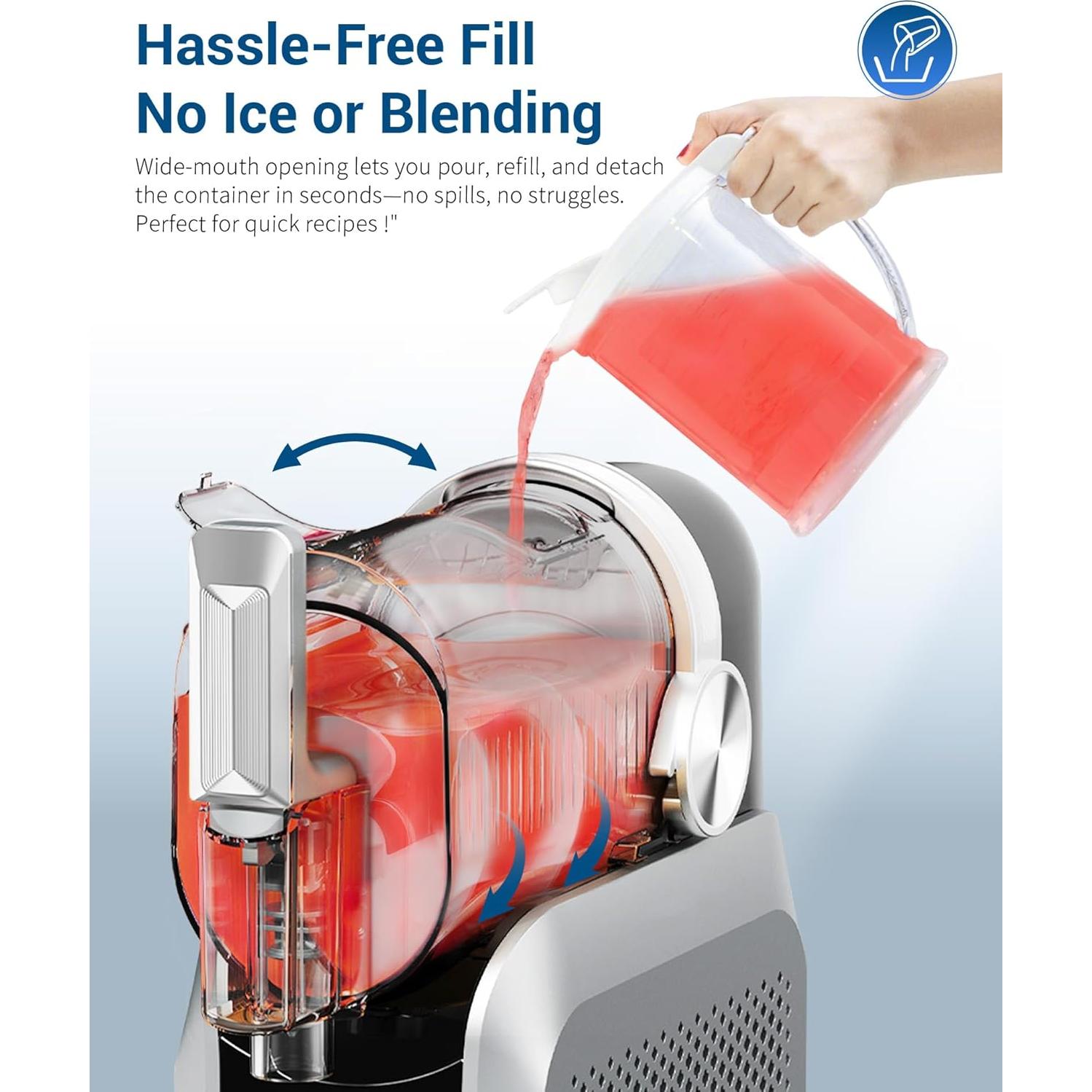 Máquina de Slushie Wongic 88 oz Automática con Enfriamiento Rápido