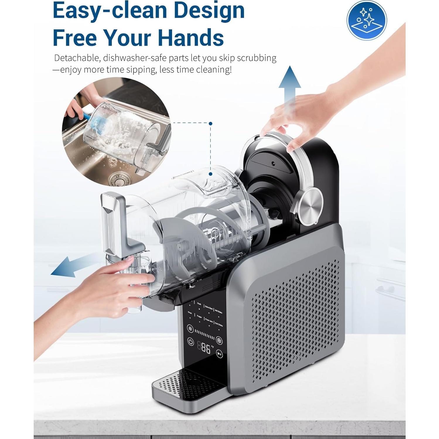 Máquina de Slushie Wongic 88 oz Automática con Enfriamiento Rápido