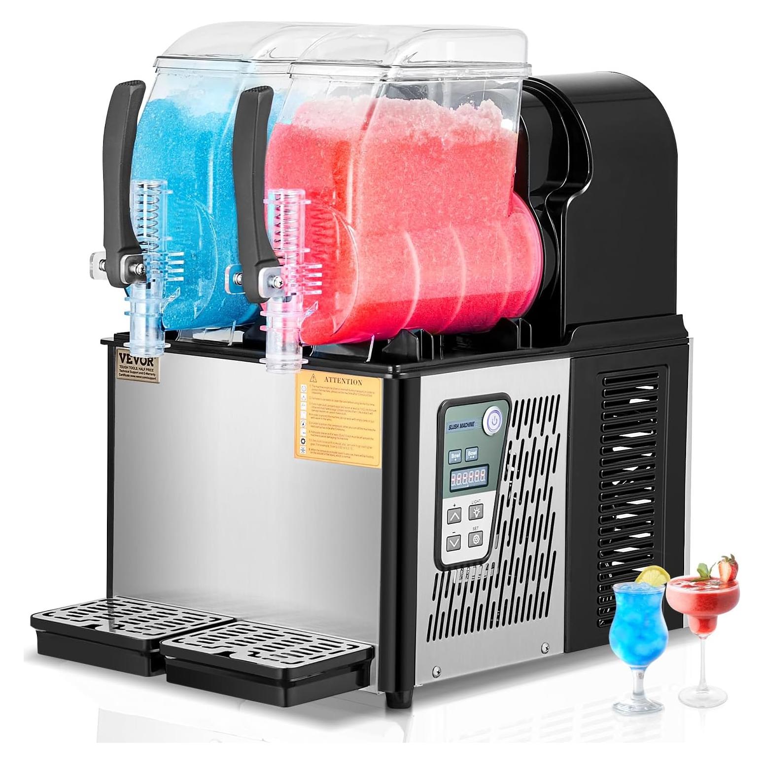 Máquina de Slushie Comercial VEVOR 4L x 2 Doble Tanque