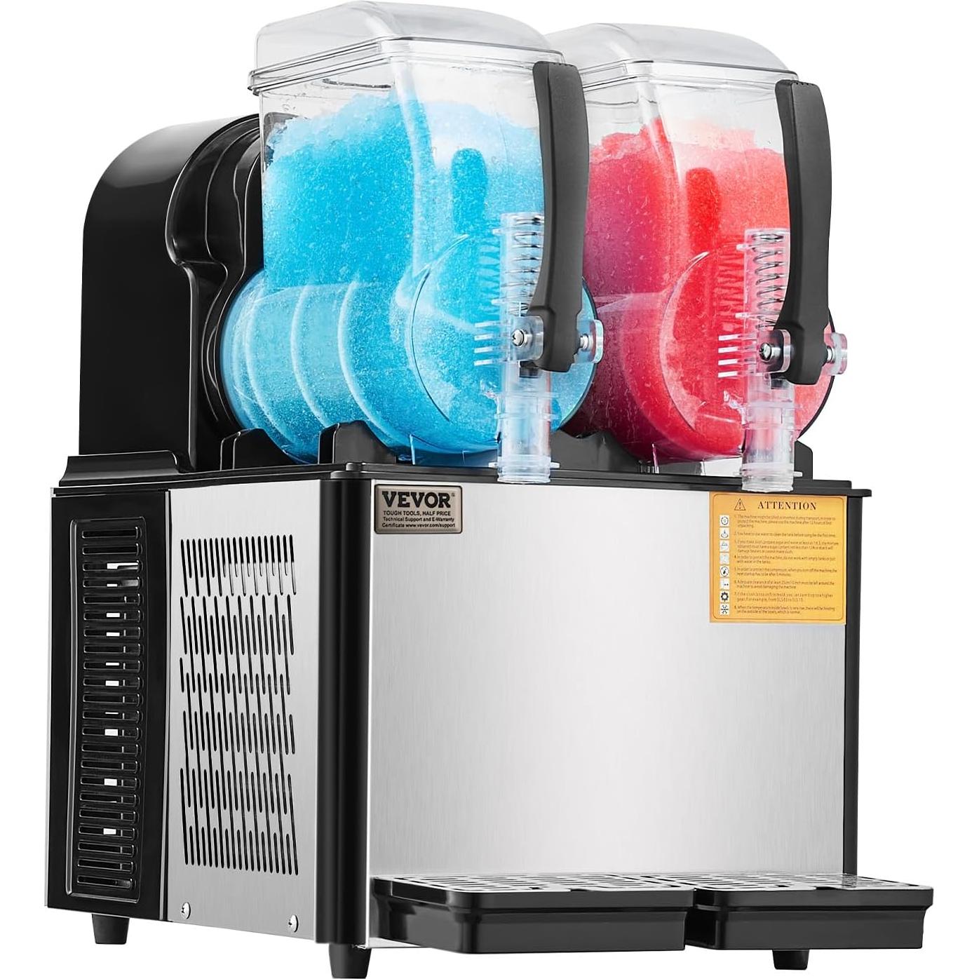 Máquina de Slushie Comercial VEVOR 4L x 2 Doble Tanque