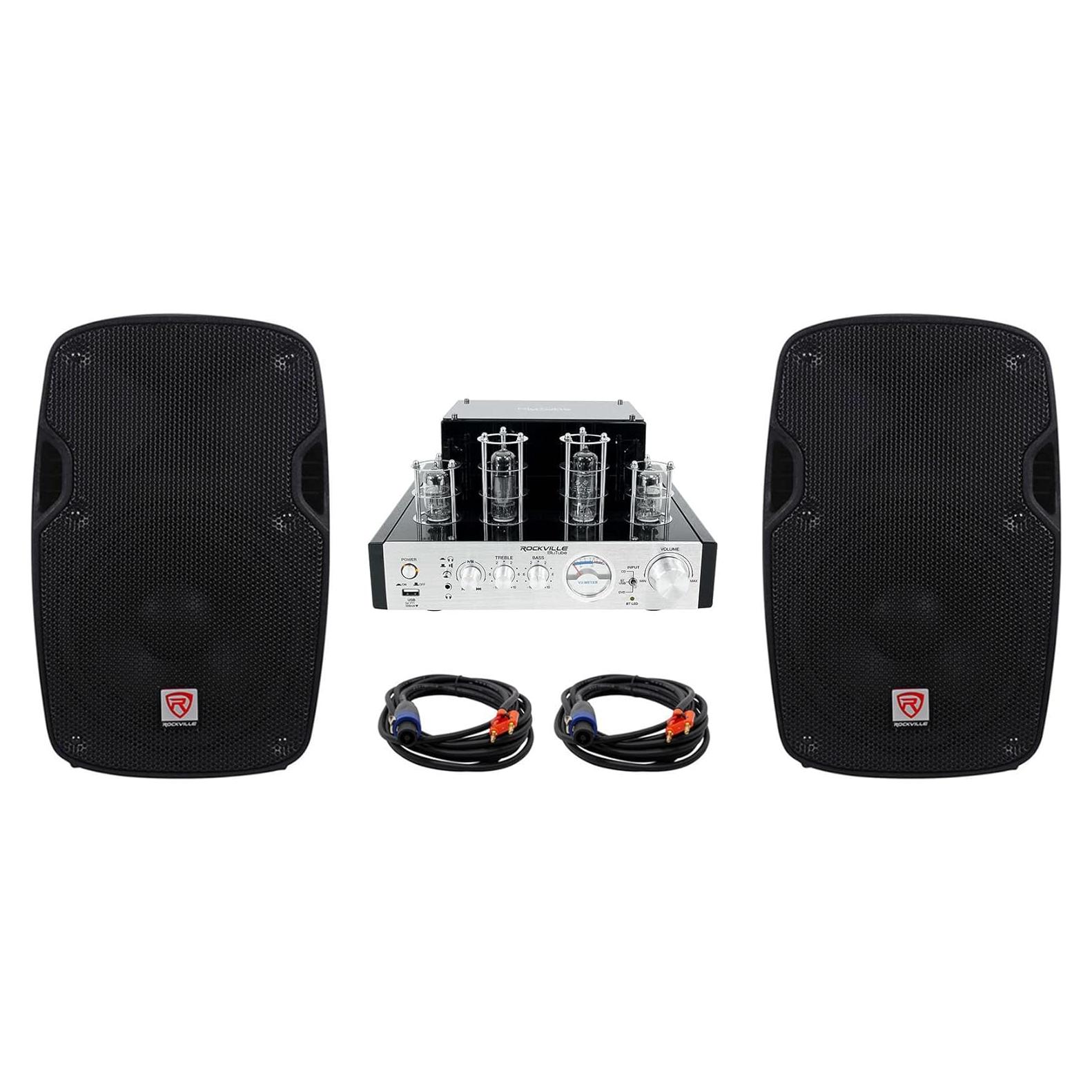 Amplificador de Válvulas Rockville BluTube + 2 Altavoces SPG84 8"