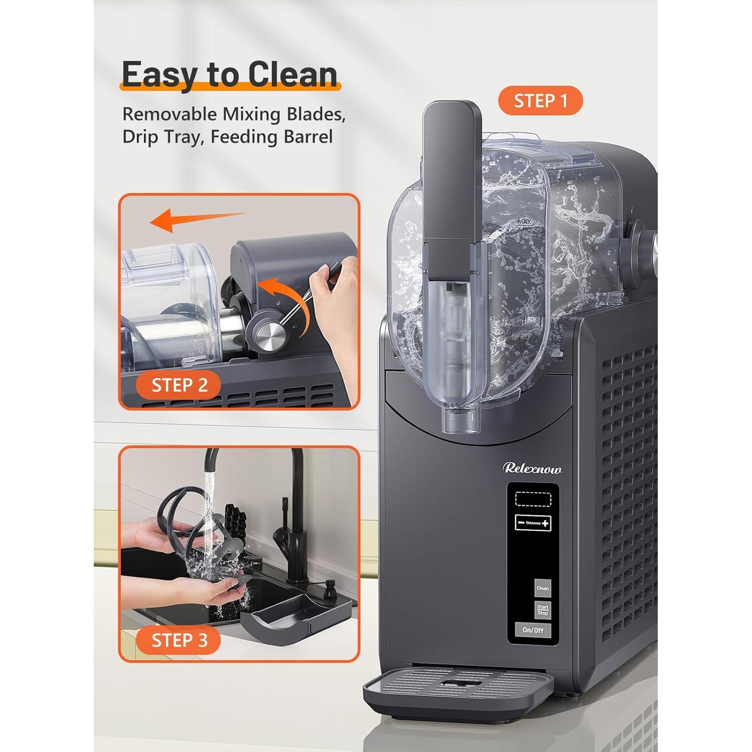 Máquina de Slushie RELEXNOW 88 oz con autolimpieza y 6 programas