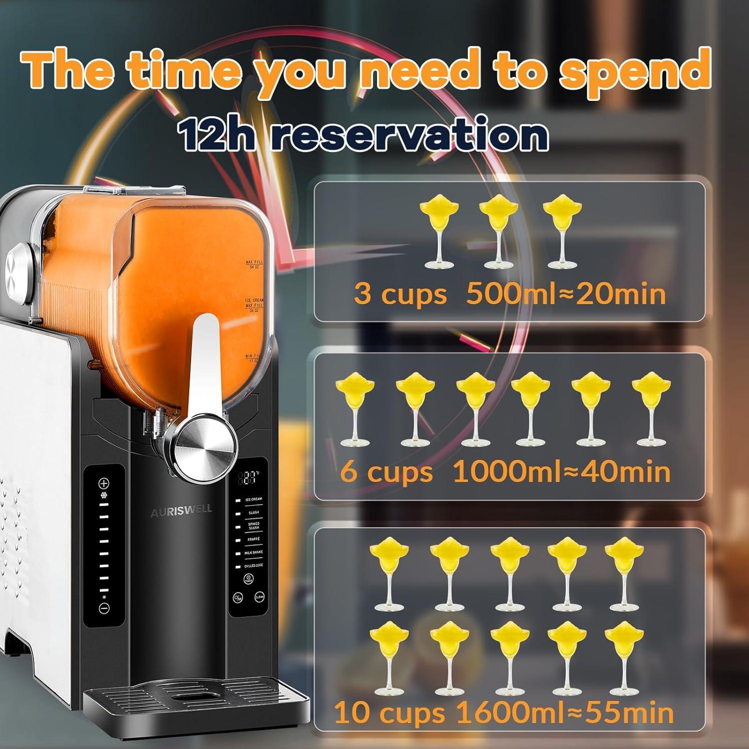 Máquina de Slushie Auriswell SBL-2408C 2.6L Auto-Limpieza