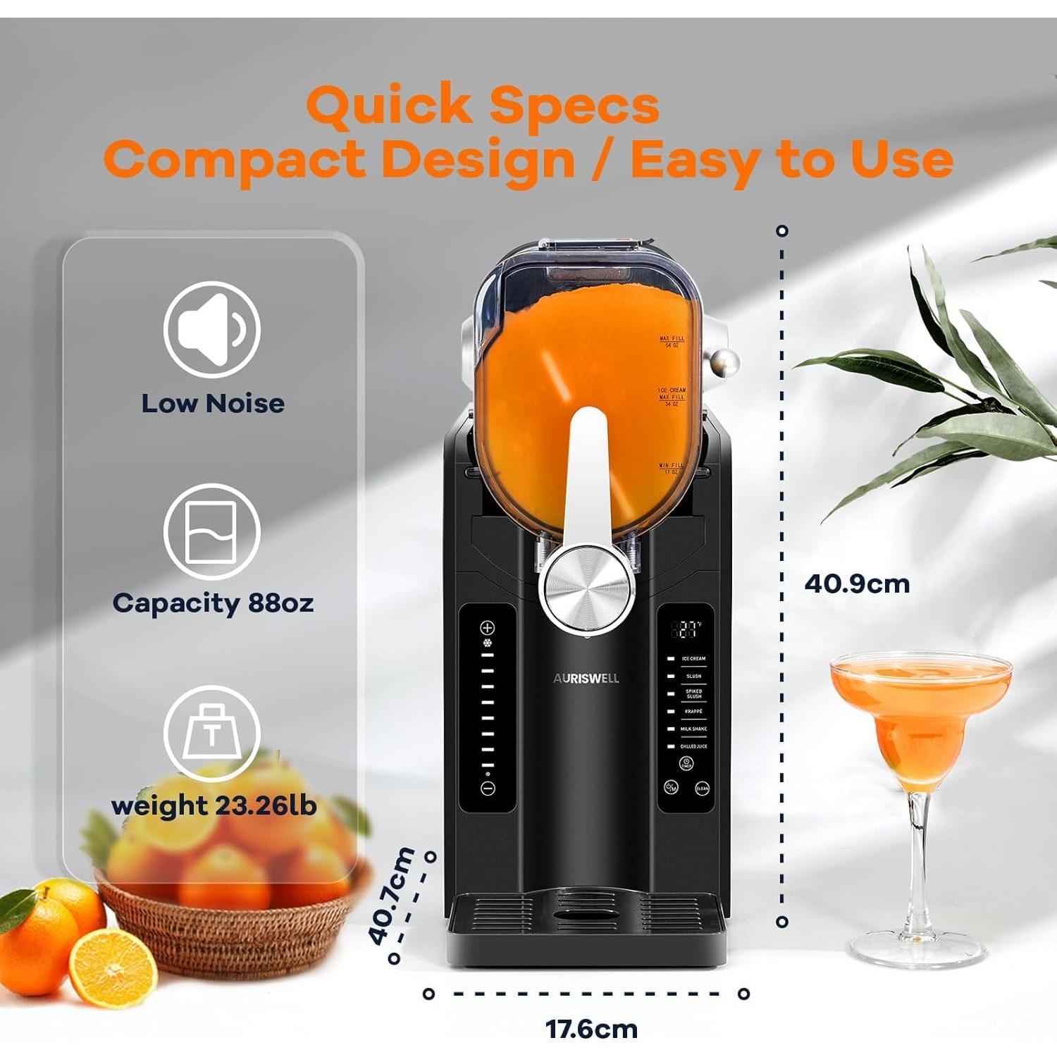 Máquina de Slushie Auriswell SBL-2408C 2.6L Auto-Limpieza