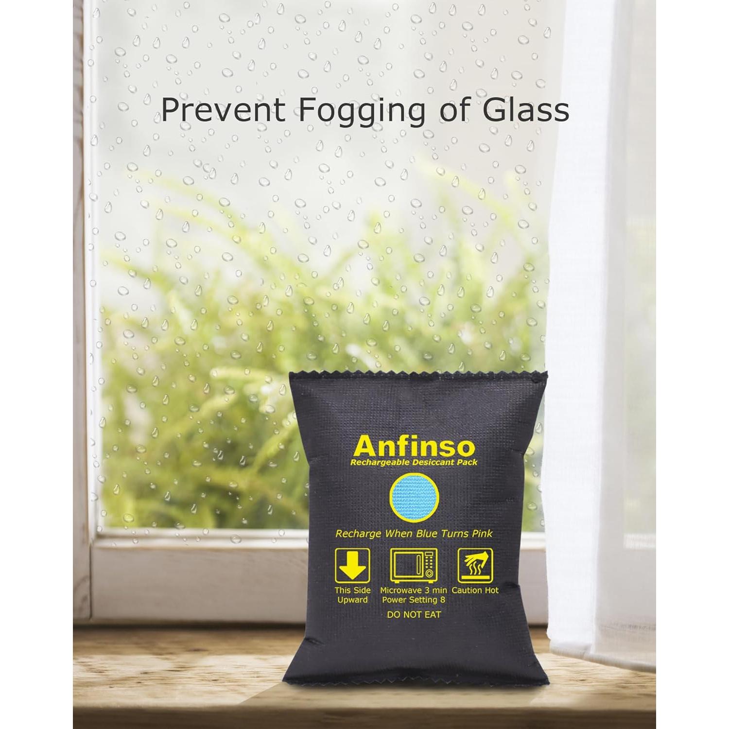 Deshumidificador Recargable Anfinso 2x300g Gel Silica