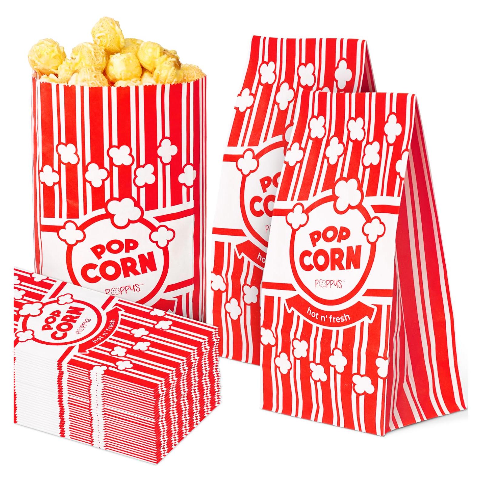 Bolsas de Papel para Palomitas Poppy 2 oz - Paquete de 50