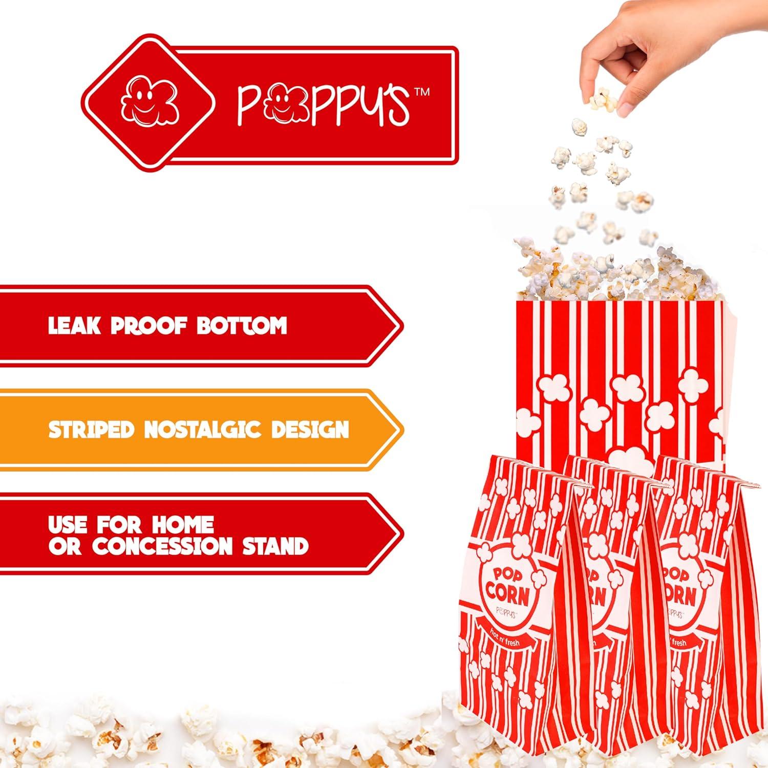 Bolsas de Papel para Palomitas Poppy 2 oz - Paquete de 50