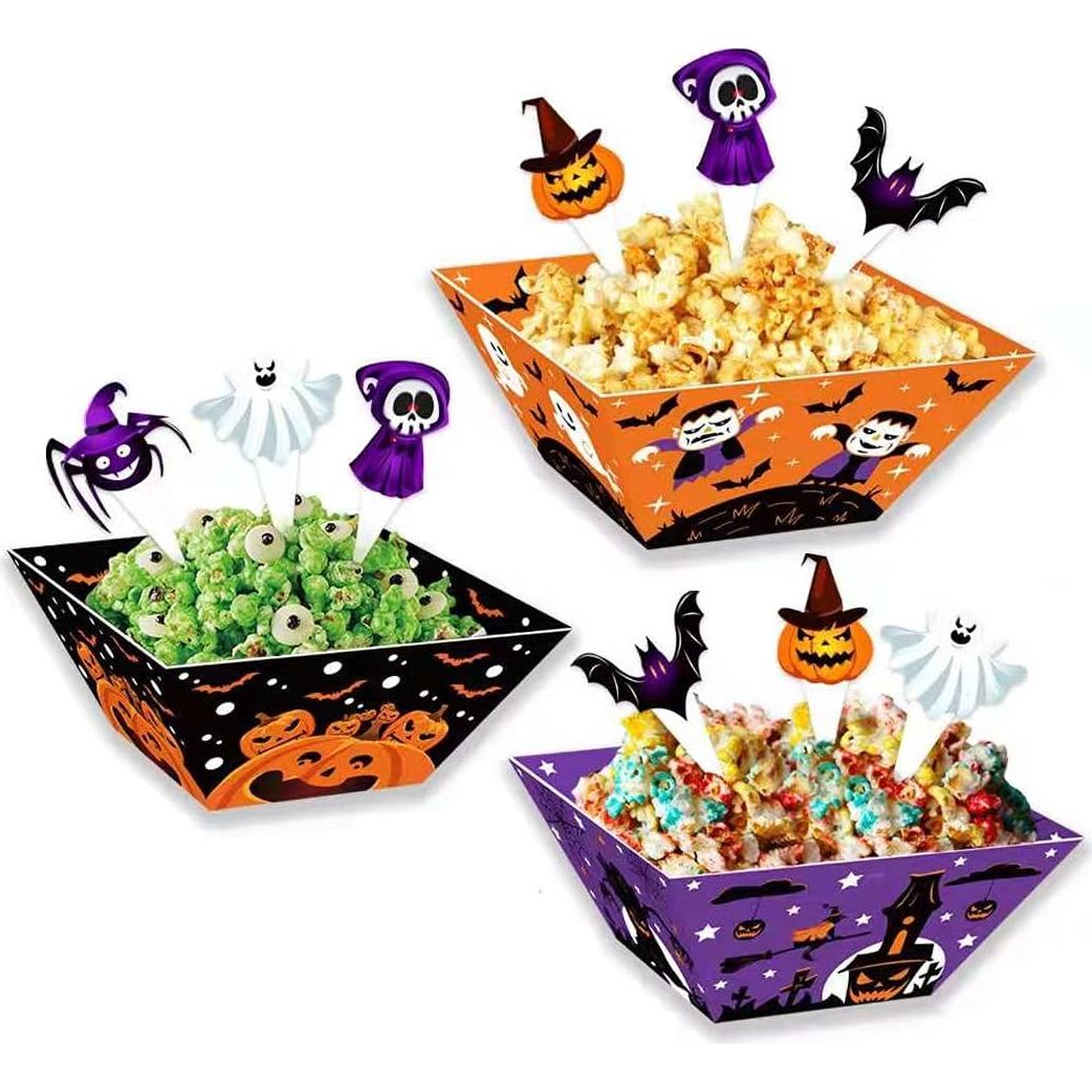 Cajas de Palomitas de Maíz Halloween 12 Piezas 18.5x9.9cm