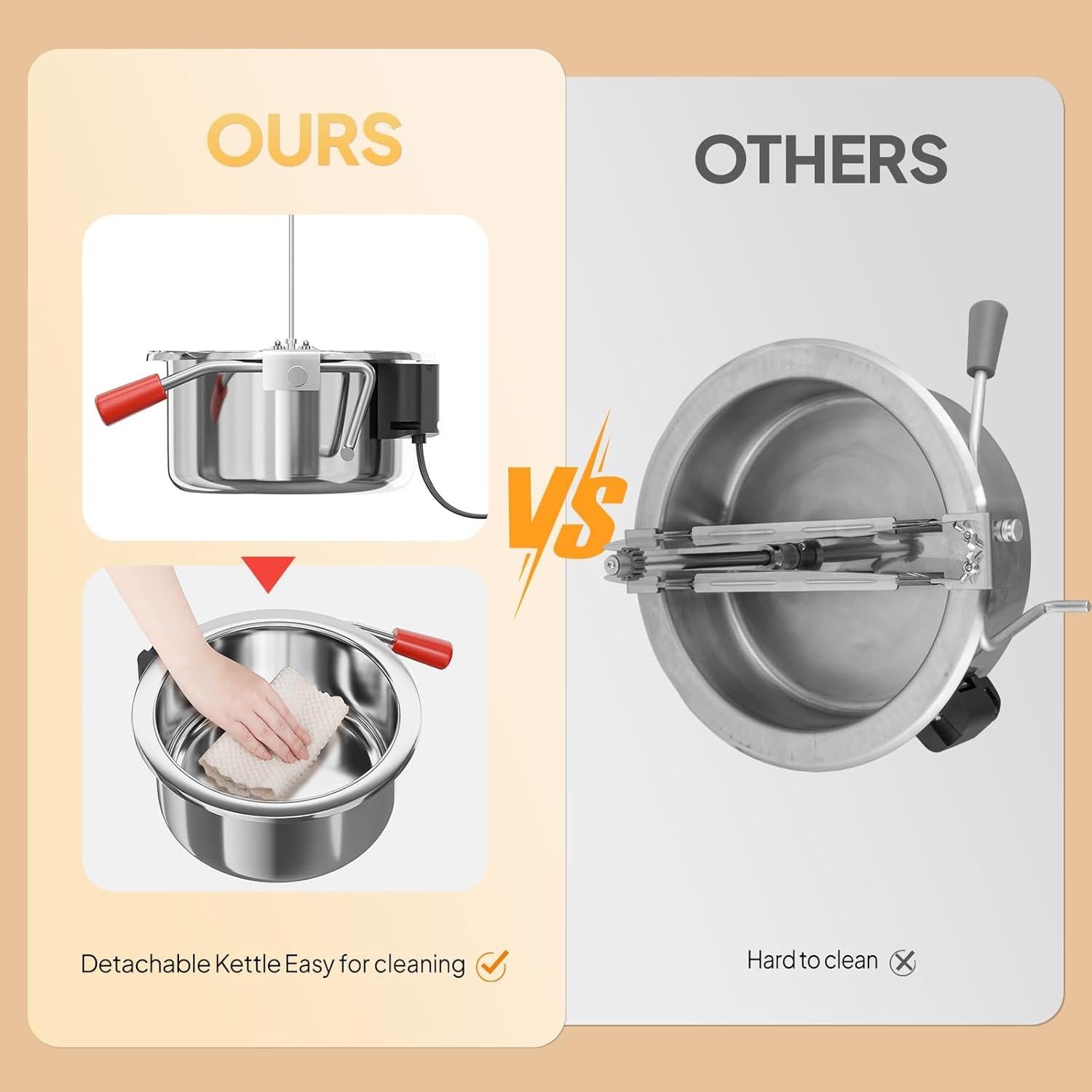 Máquina de Palomitas ROVSUN con Carrito 10 Oz 15.14 L Rojo