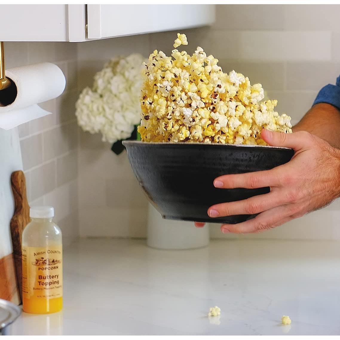 Palomitas de maíz blancas Amish con aceite y sal - 24 paquetes