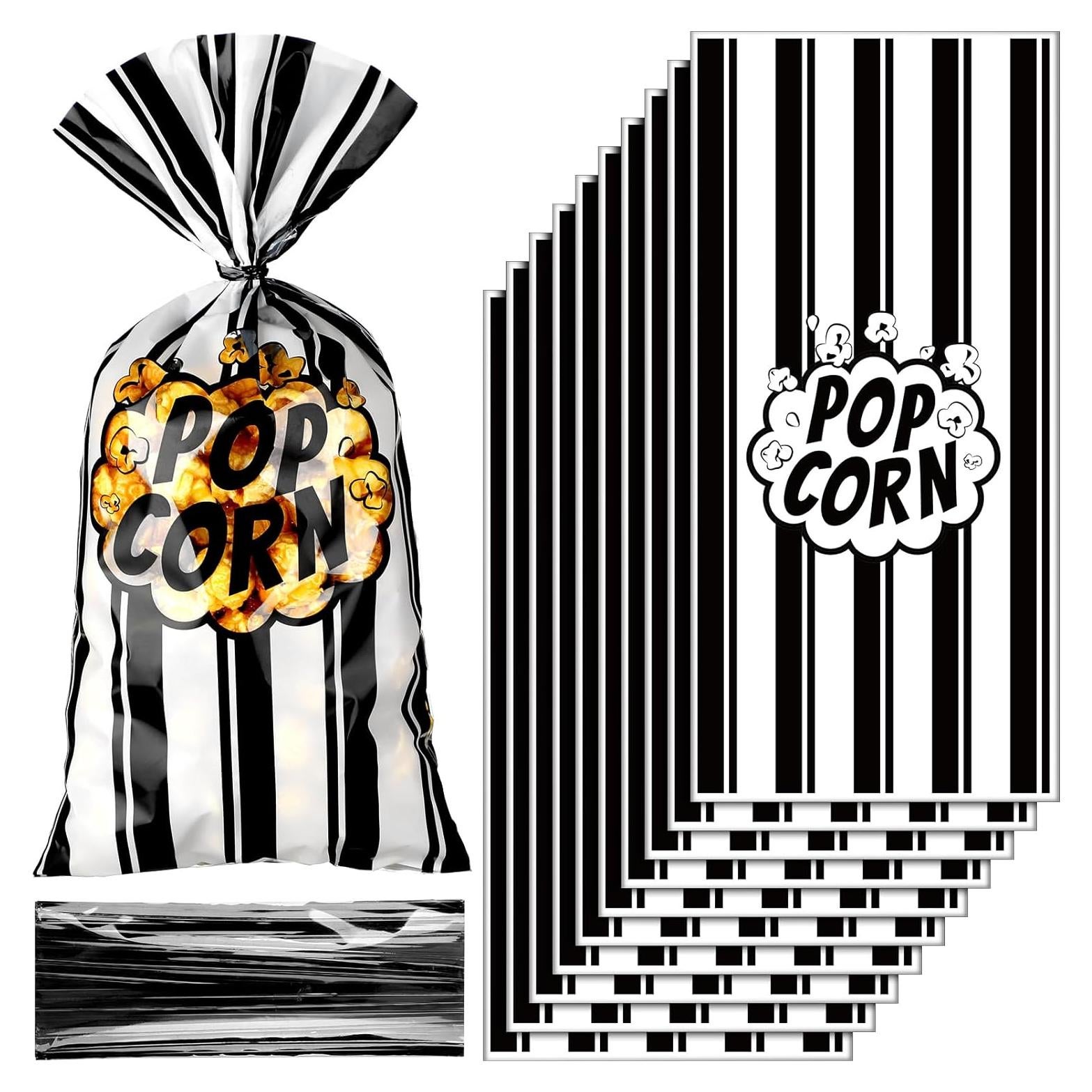 400 Bolsas de Palomitas Desechables Ninehaoou - 12.4x27.4cm