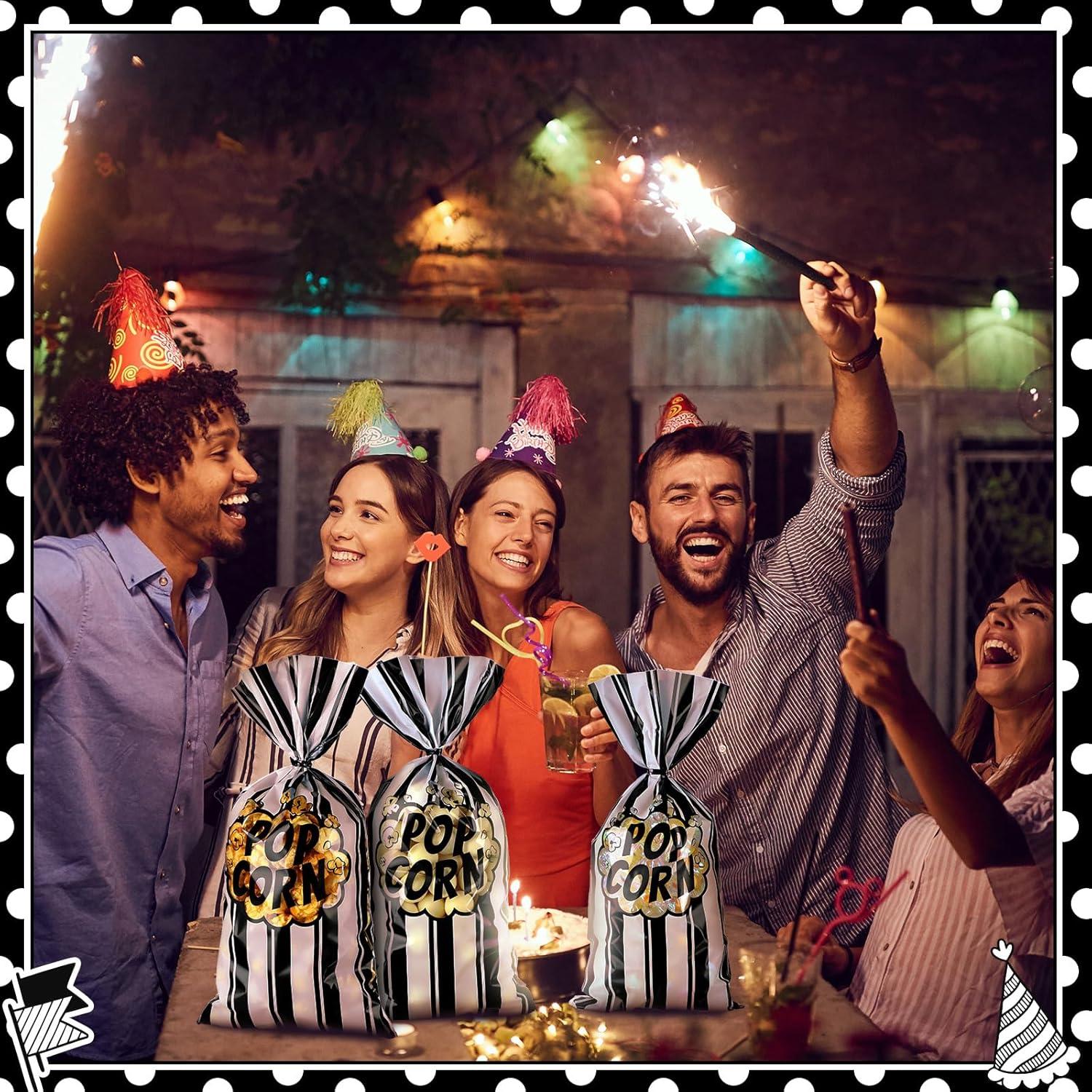 400 Bolsas de Palomitas Desechables Ninehaoou - 12.4x27.4cm