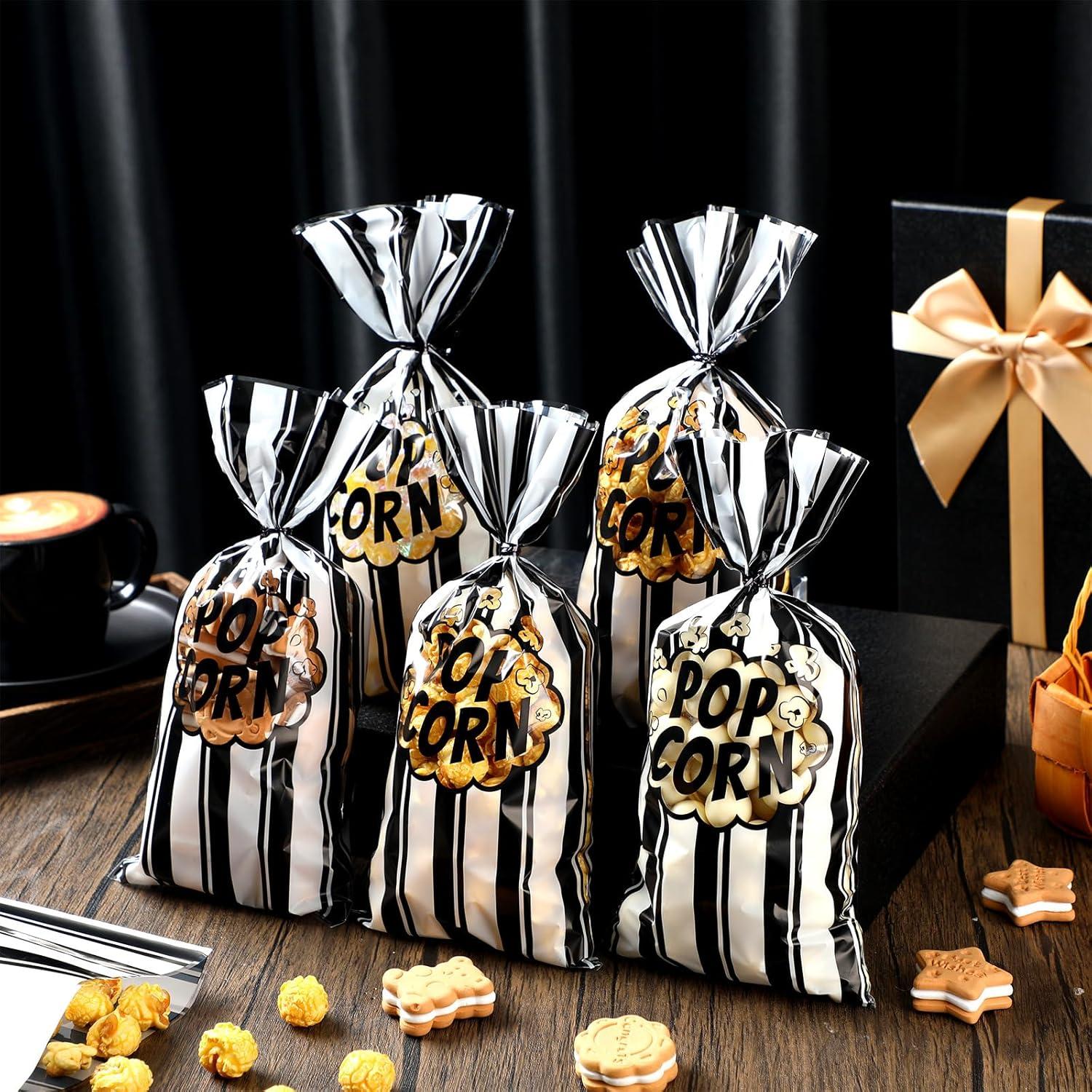 400 Bolsas de Palomitas Desechables Ninehaoou - 12.4x27.4cm