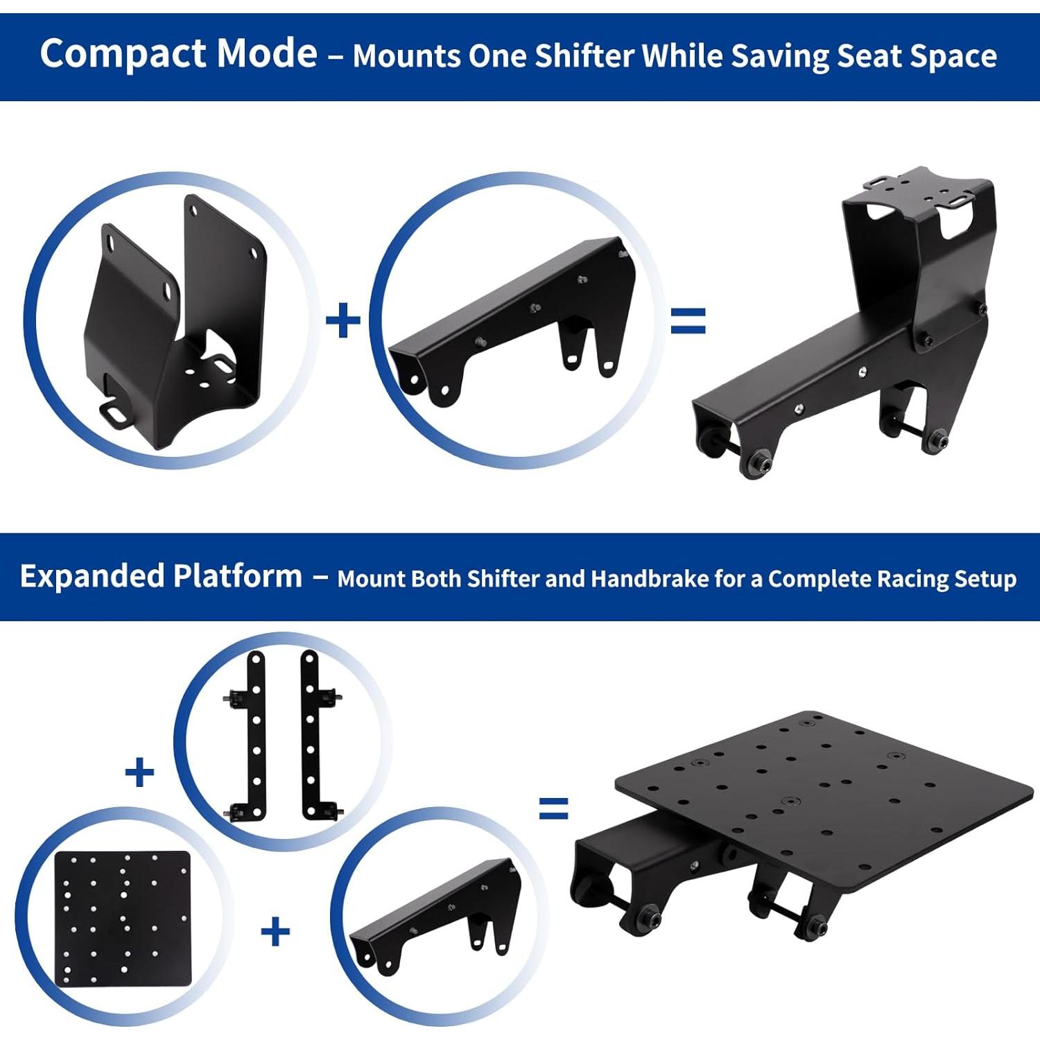 Soporte de Cambio y Freno de Mano NYVKBRR - Ajustable para Simuladores