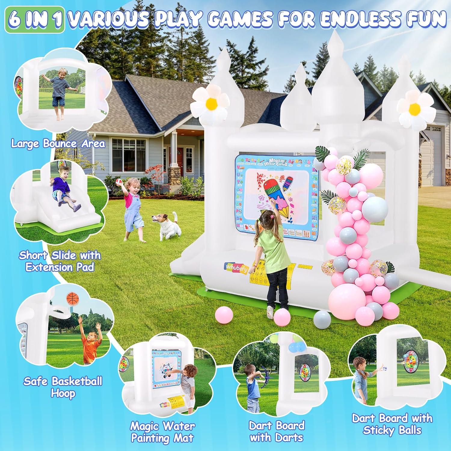 Castillo Inflable Whubefy 259x178x246 cm para Niños 2-8 Años