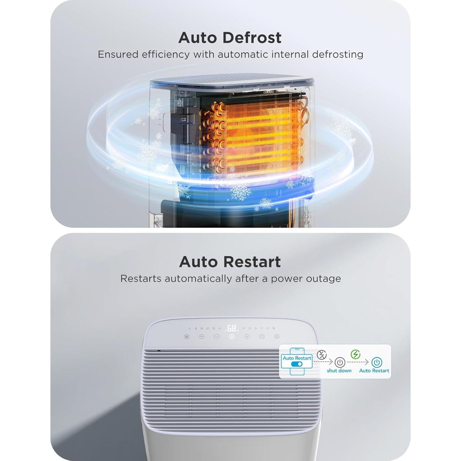 Deshumidificador Inteligente GoveeLife 7.6L 418m² Control WiFi