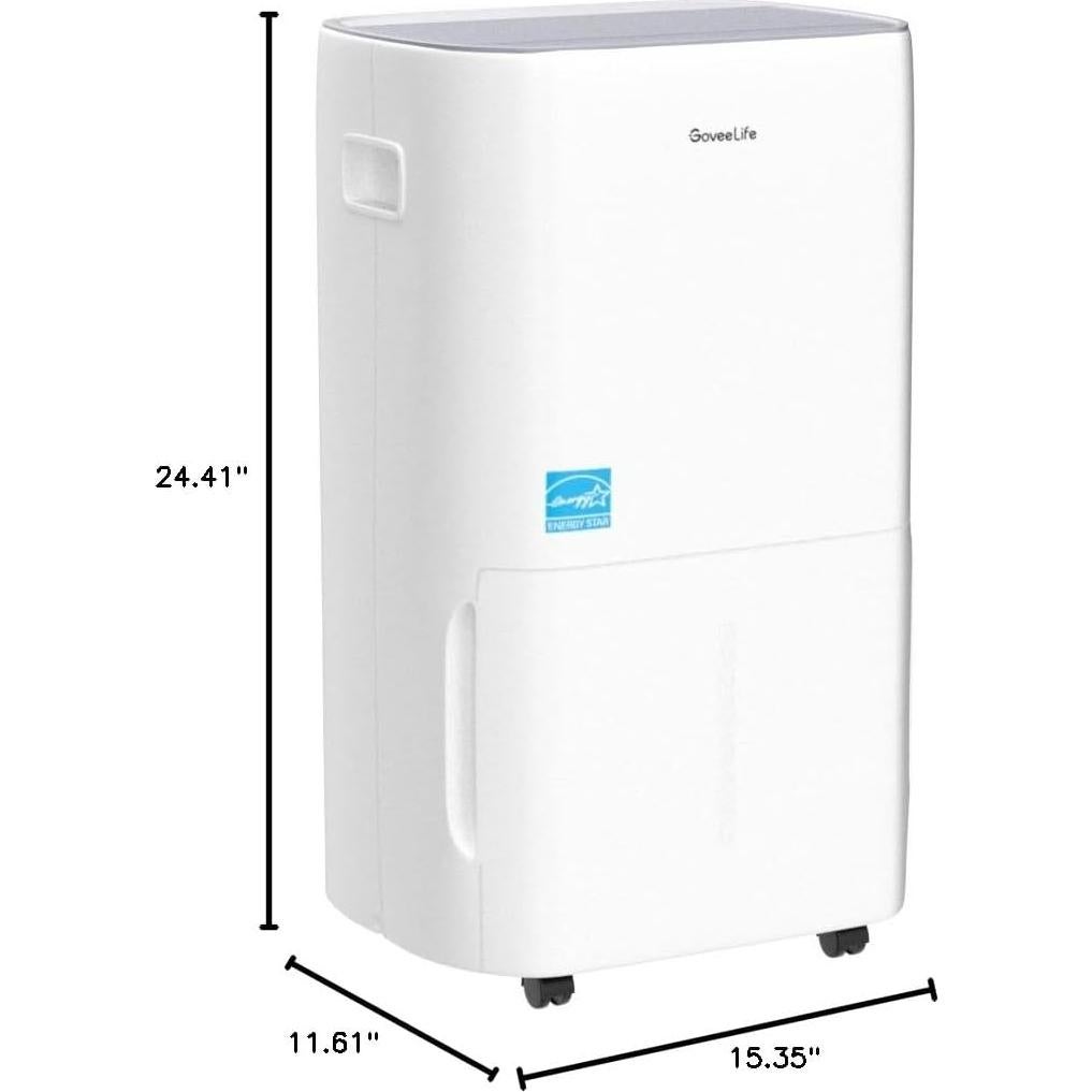 Deshumidificador Inteligente GoveeLife 7.6L 418m² Control WiFi