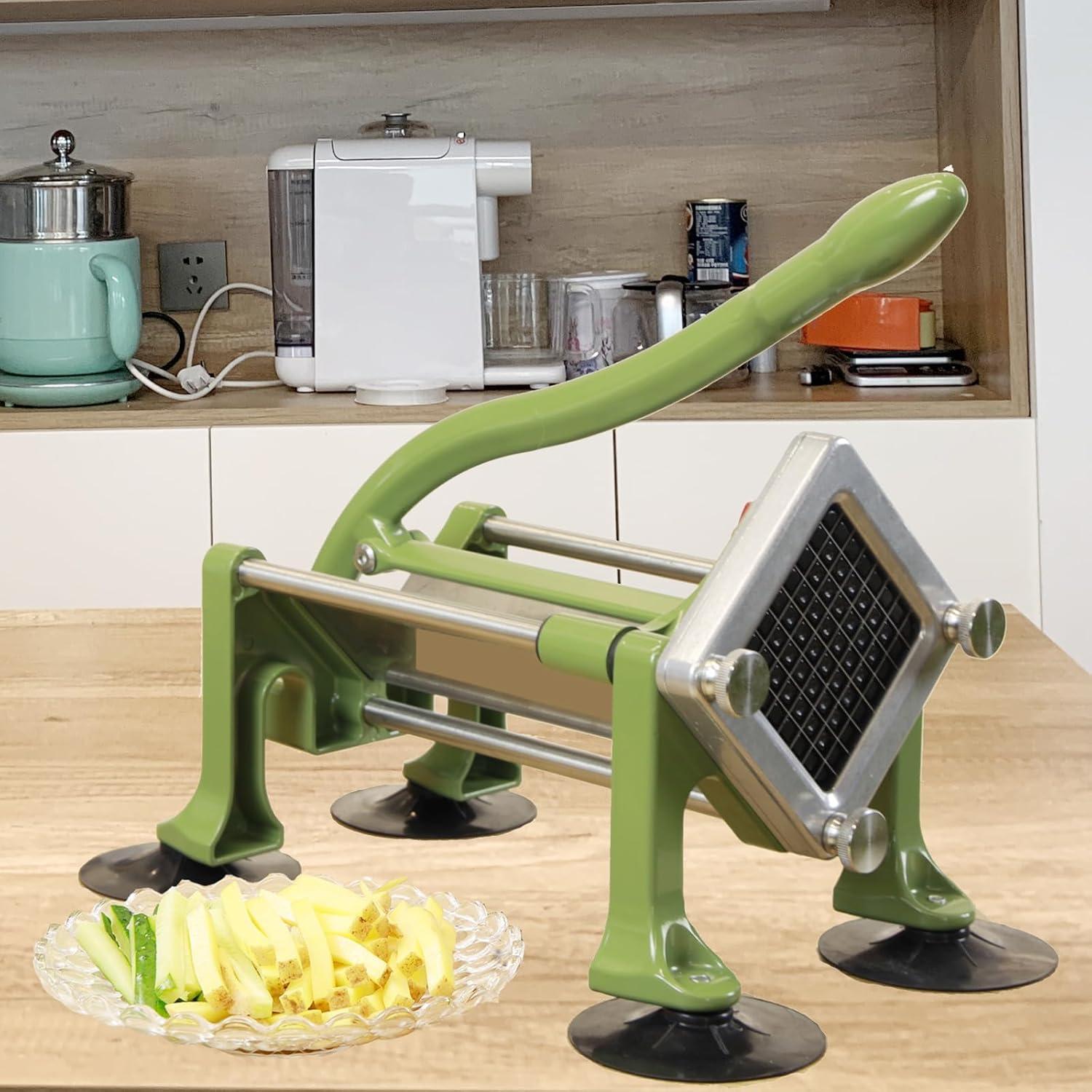 Cortadora de Papas Fritas KSIFJRTO Acero Inoxidable 3/8 y 1/4