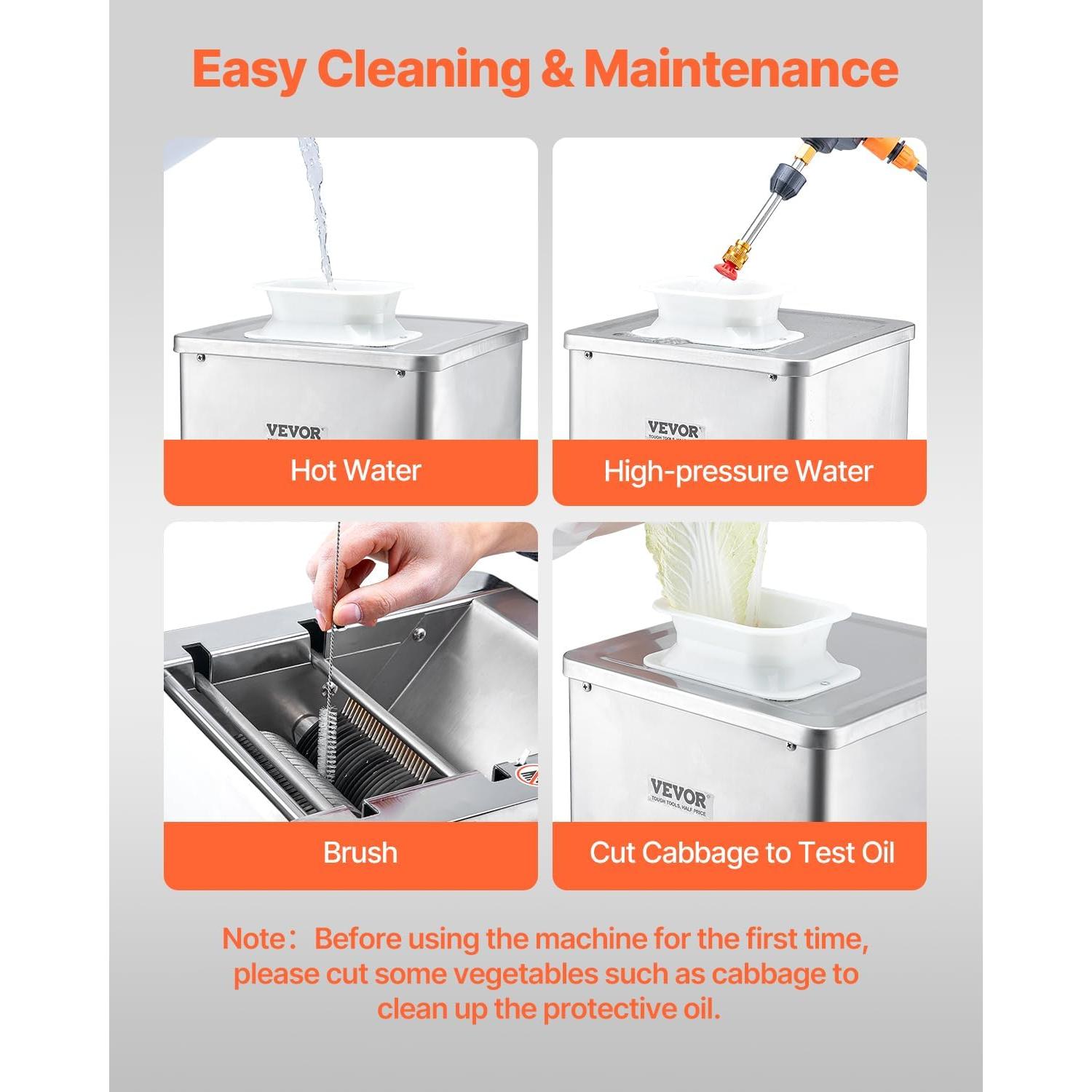 Cortadora de Carne VEVOR 550W Acero Inoxidable 3.5mm