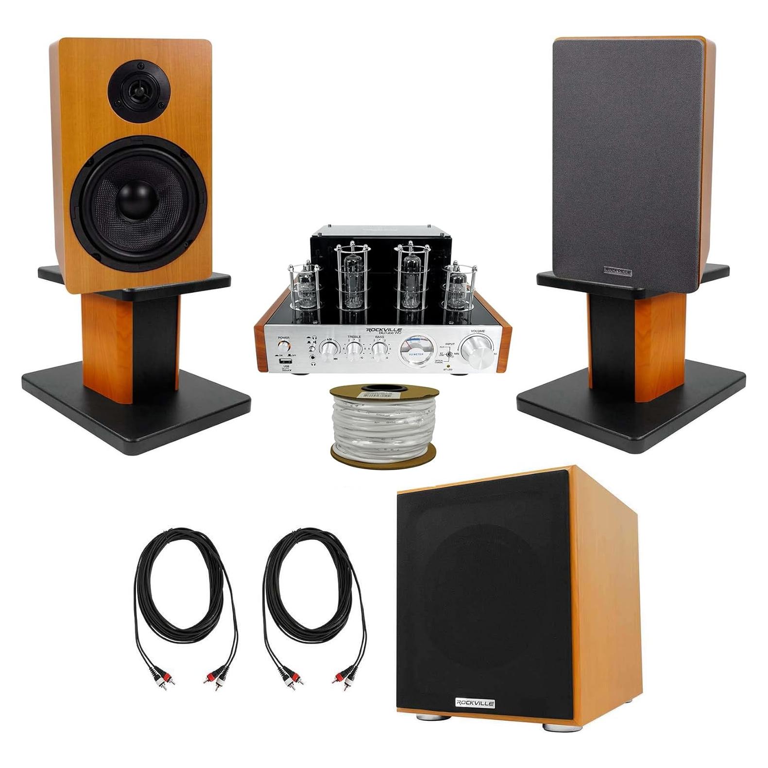 Amplificador Bluetooth Rockville BluTube WD + Altavoces 6.5"