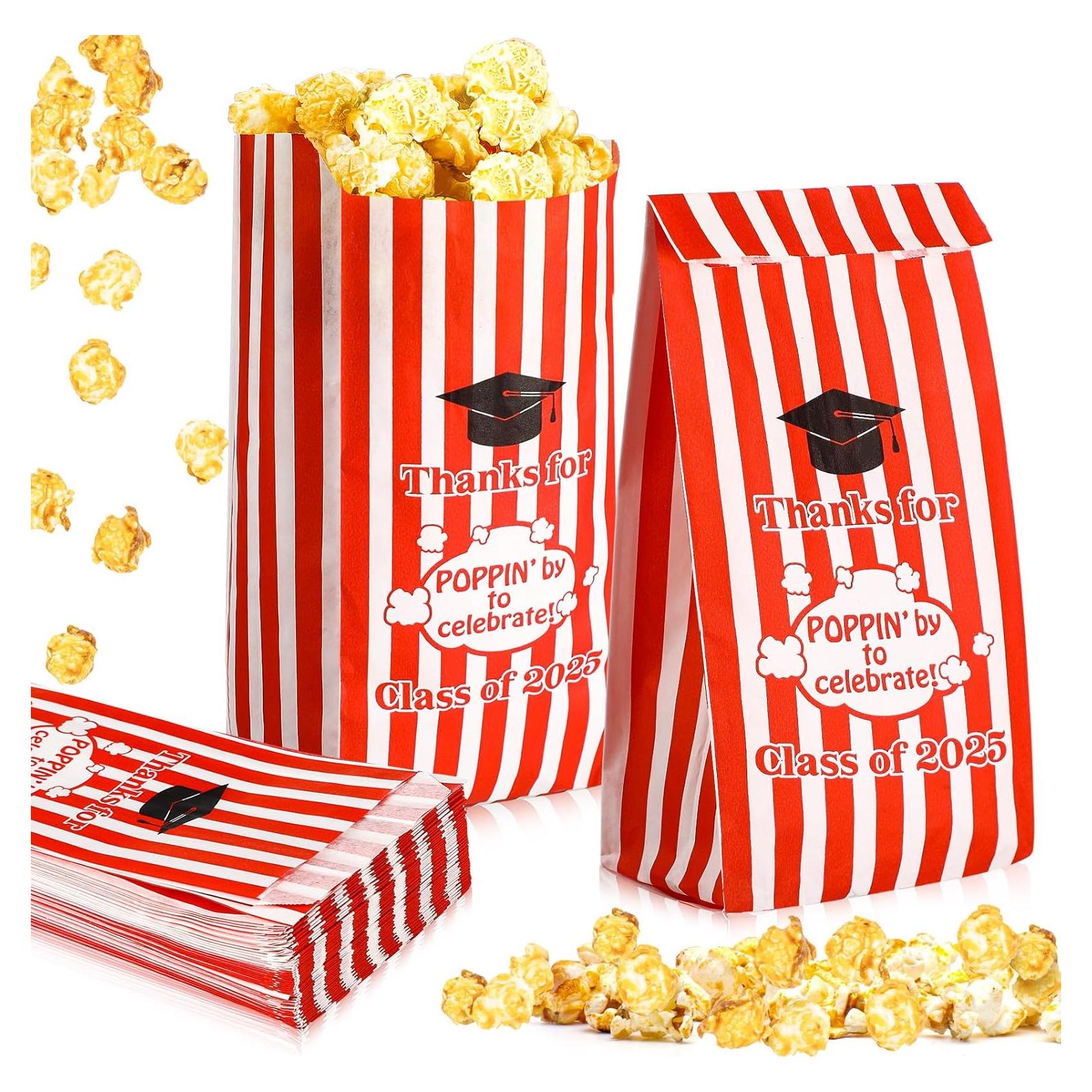 120 Bolsas de Palomitas de Maíz Gilprop para Graduación 21x9x6cm