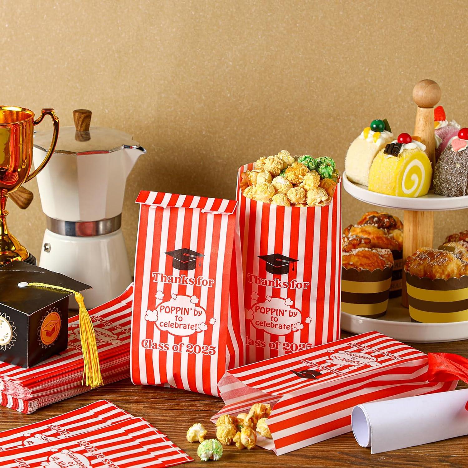 120 Bolsas de Palomitas de Maíz Gilprop para Graduación 21x9x6cm