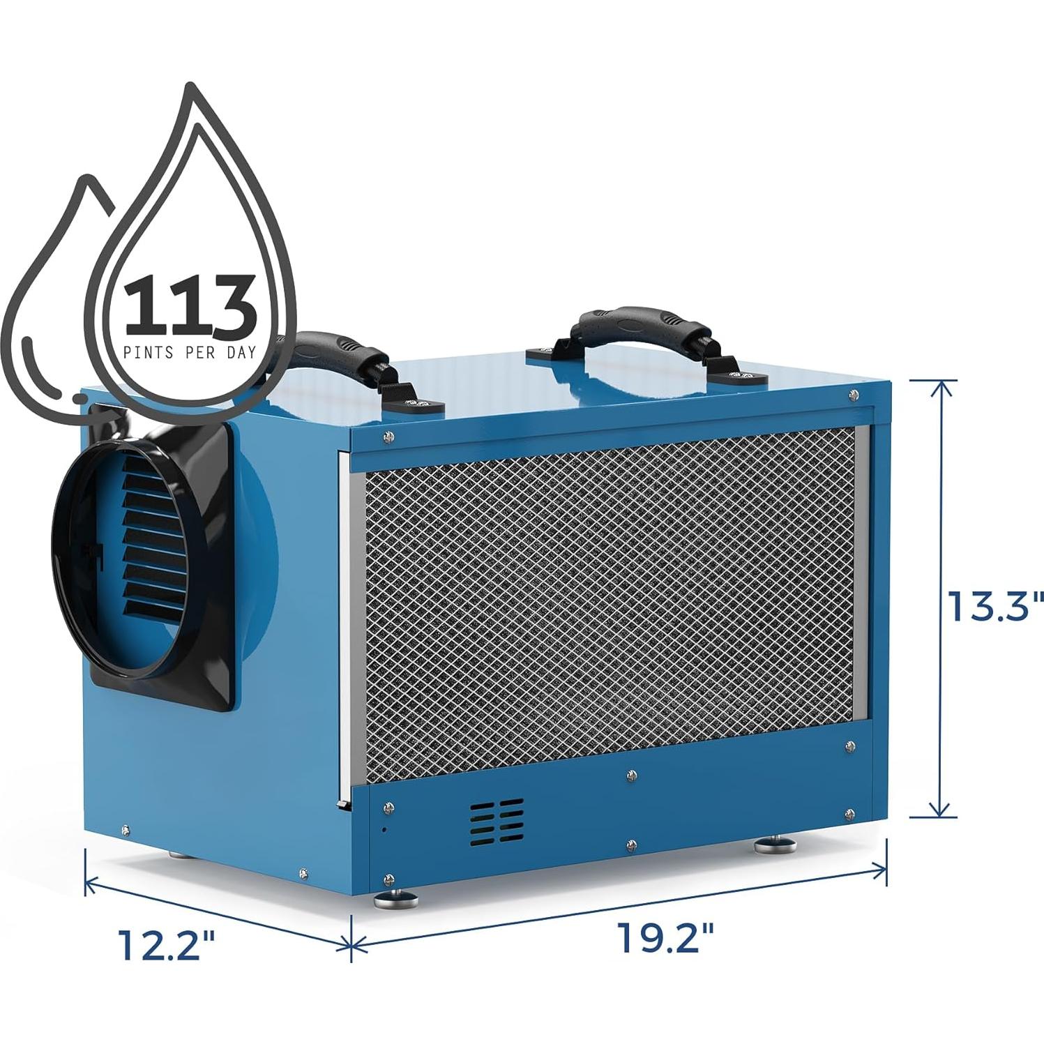 Deshumidificador Comercial AlorAir HD55 Azul 113 PPD 1200 m²