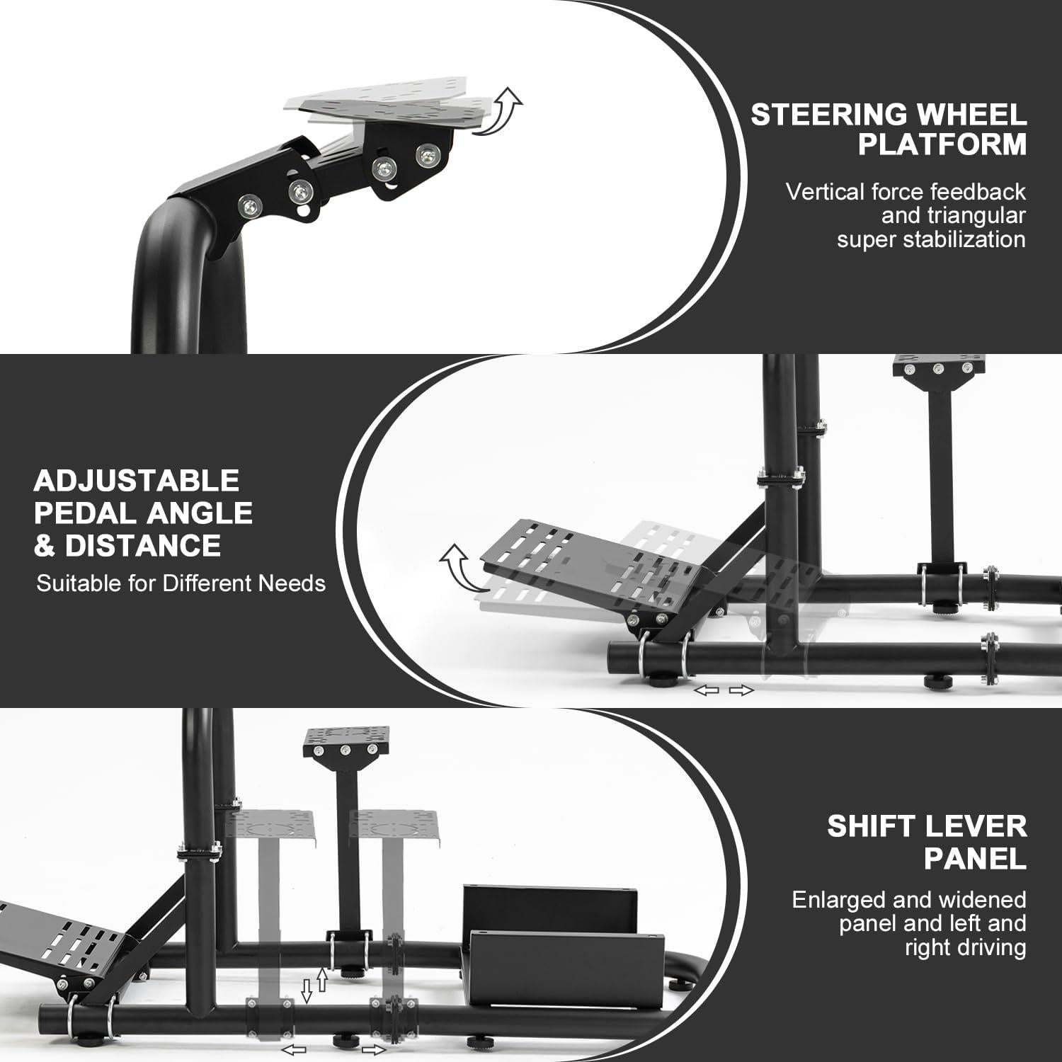 Cockpit de Simulador de Carreras HOTTOBY 50mm Ajustable PC PS4 Xbox